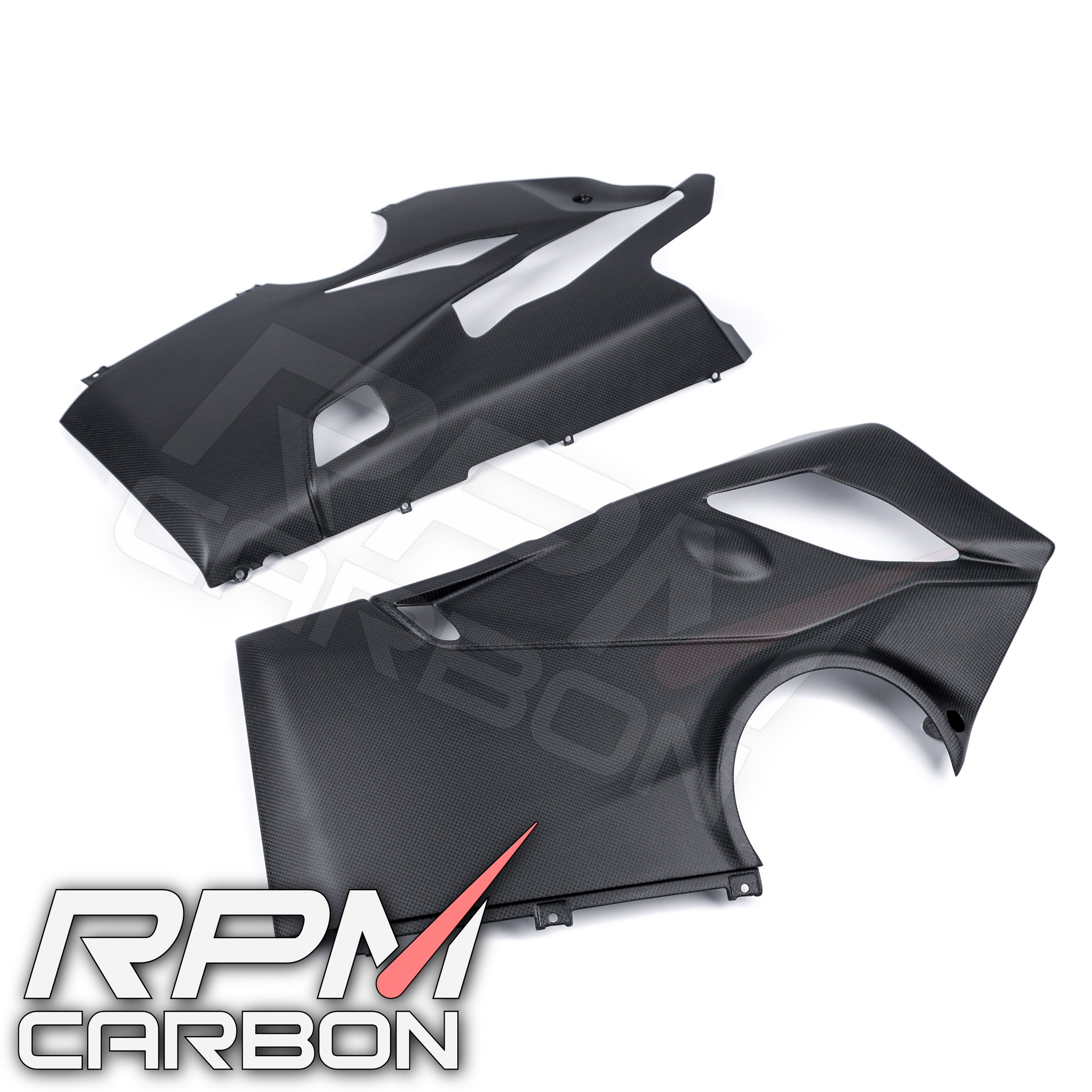 Ducati Panigale V4 Carbon Fiber Lower Side Fairings Belly Pan Akrapovic Version