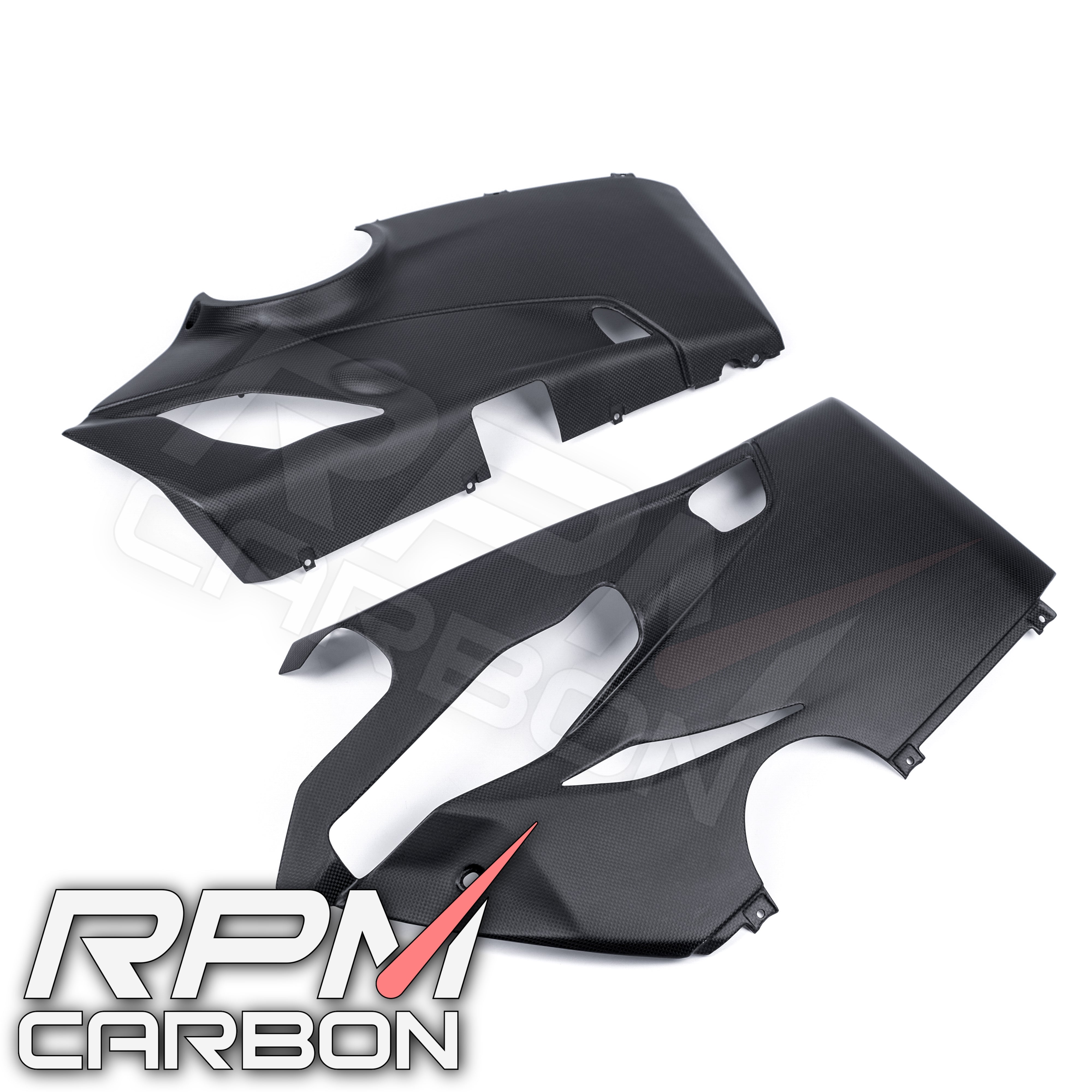 Ducati Panigale V4 Carbon Fiber Lower Side Fairings Belly Pan Akrapovic Version
