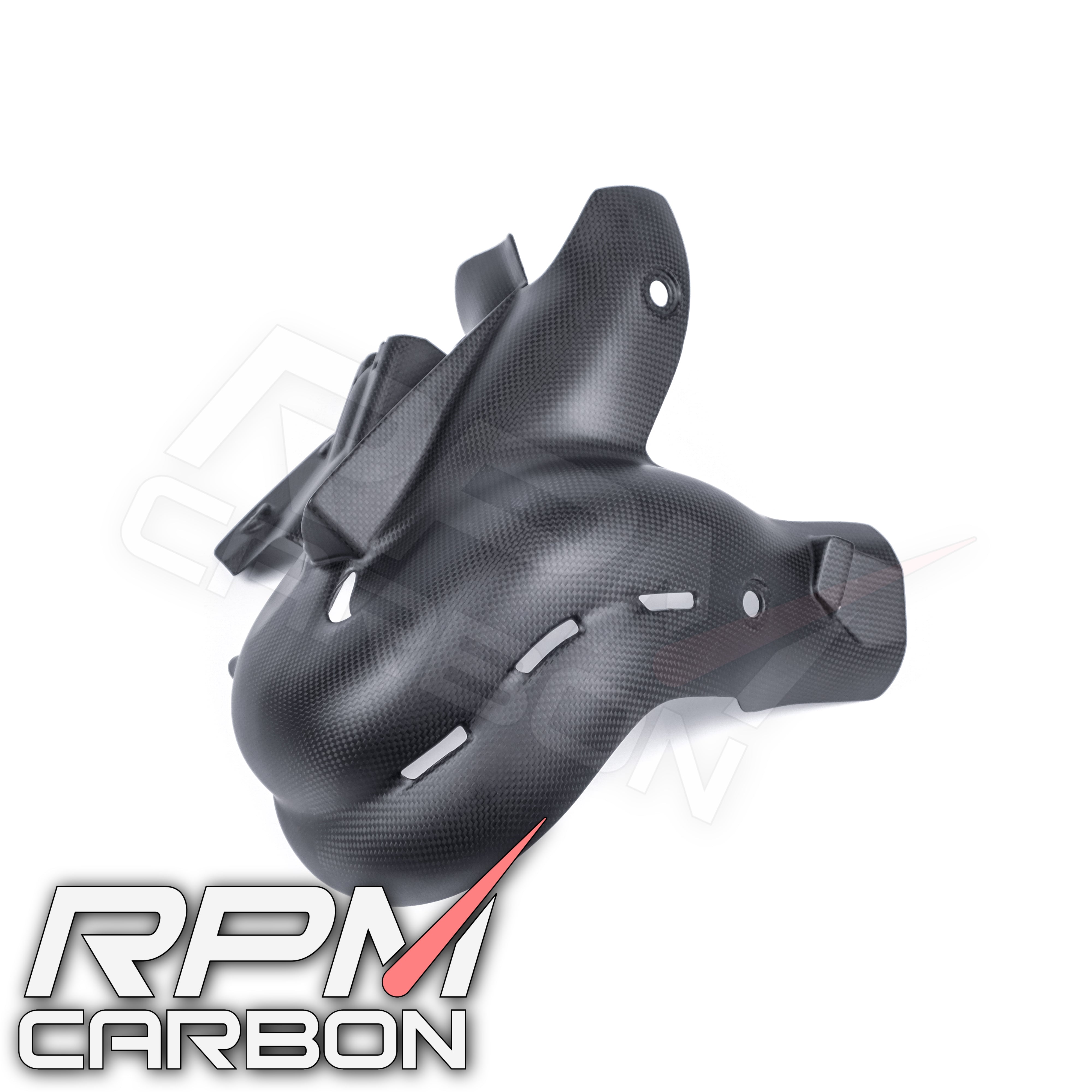 Ducati Panigale V4 V4S Euro 5 Carbon Fiber Exhaust Cover Matt Satin Plain DP Performance