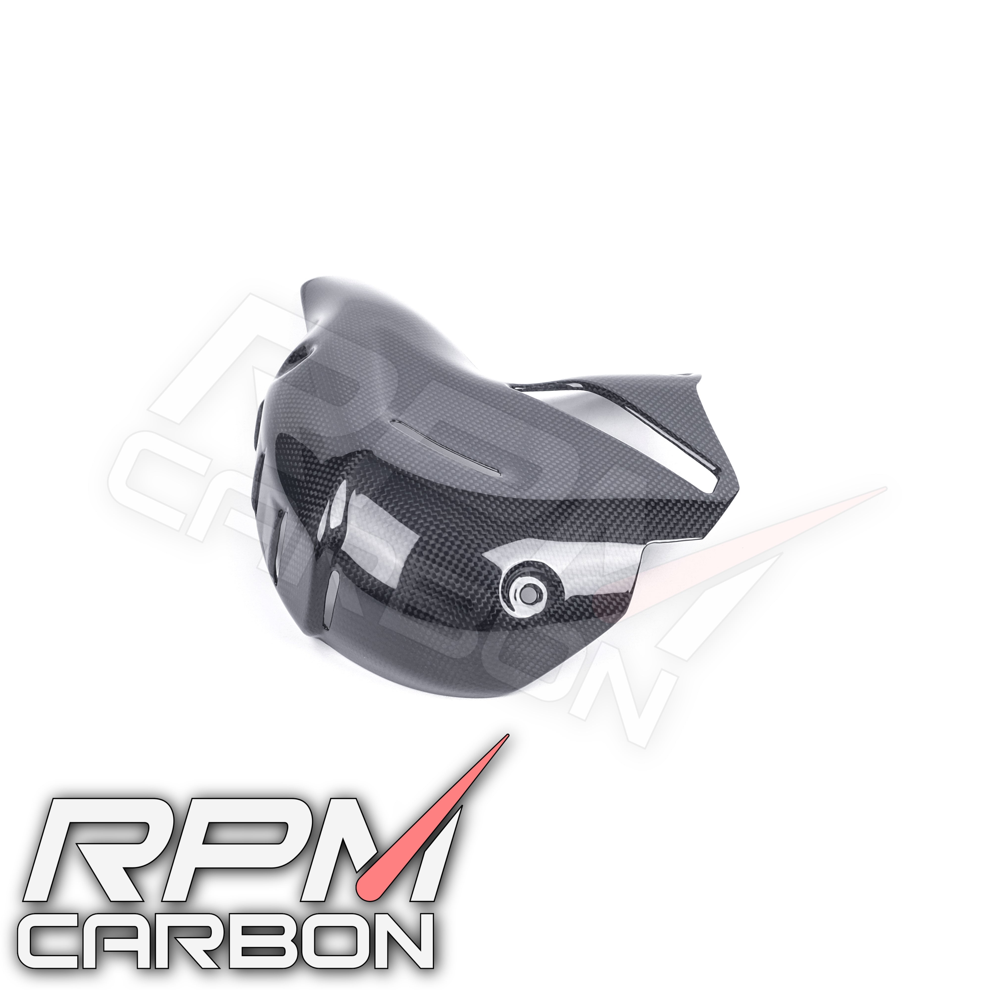 Ducati Panigale/Streetfighter V4 Carbon Fiber Exhaust Cover (Akrapovic Exhaust)