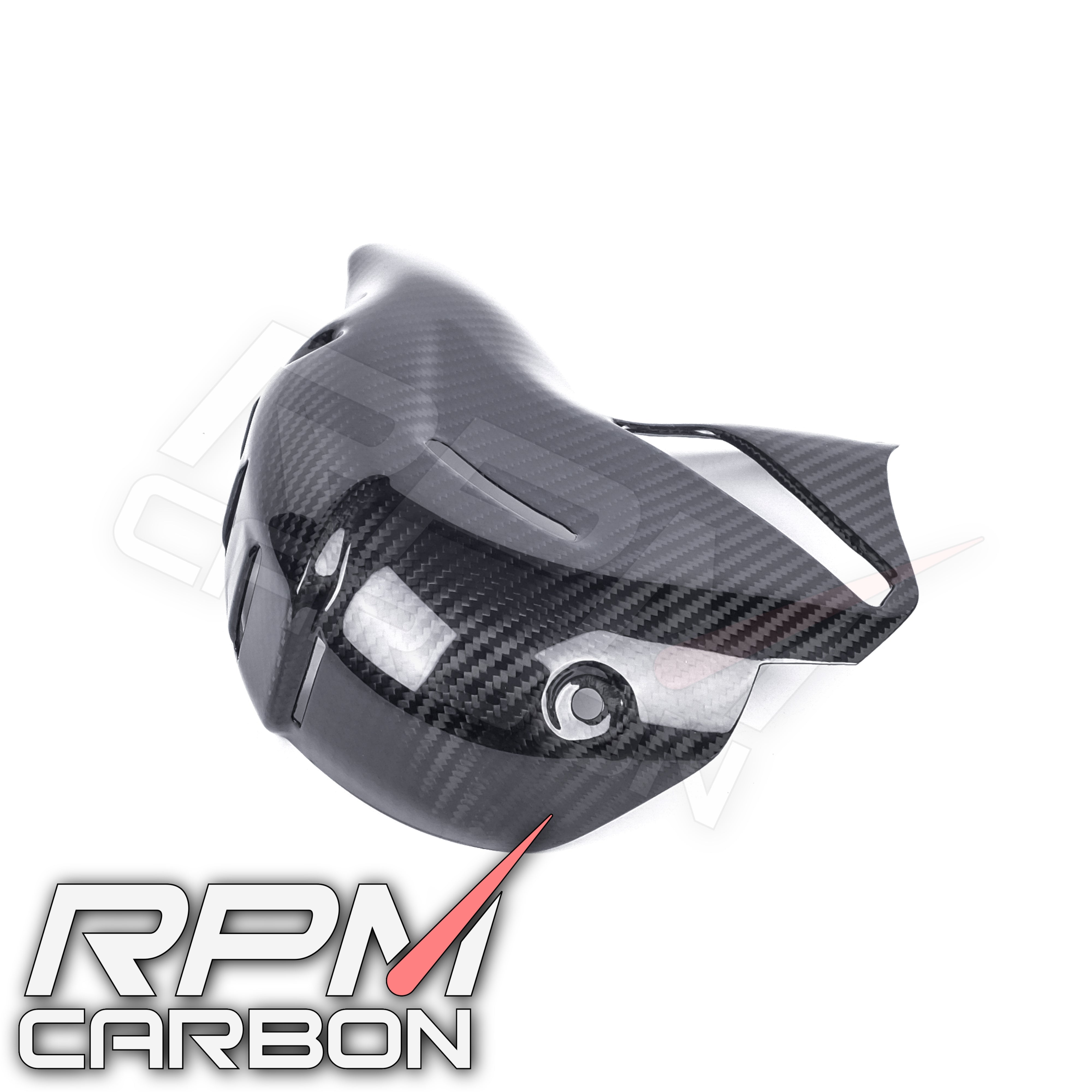 Ducati Panigale/Streetfighter V4 Carbon Fiber Exhaust Cover (Akrapovic Exhaust)