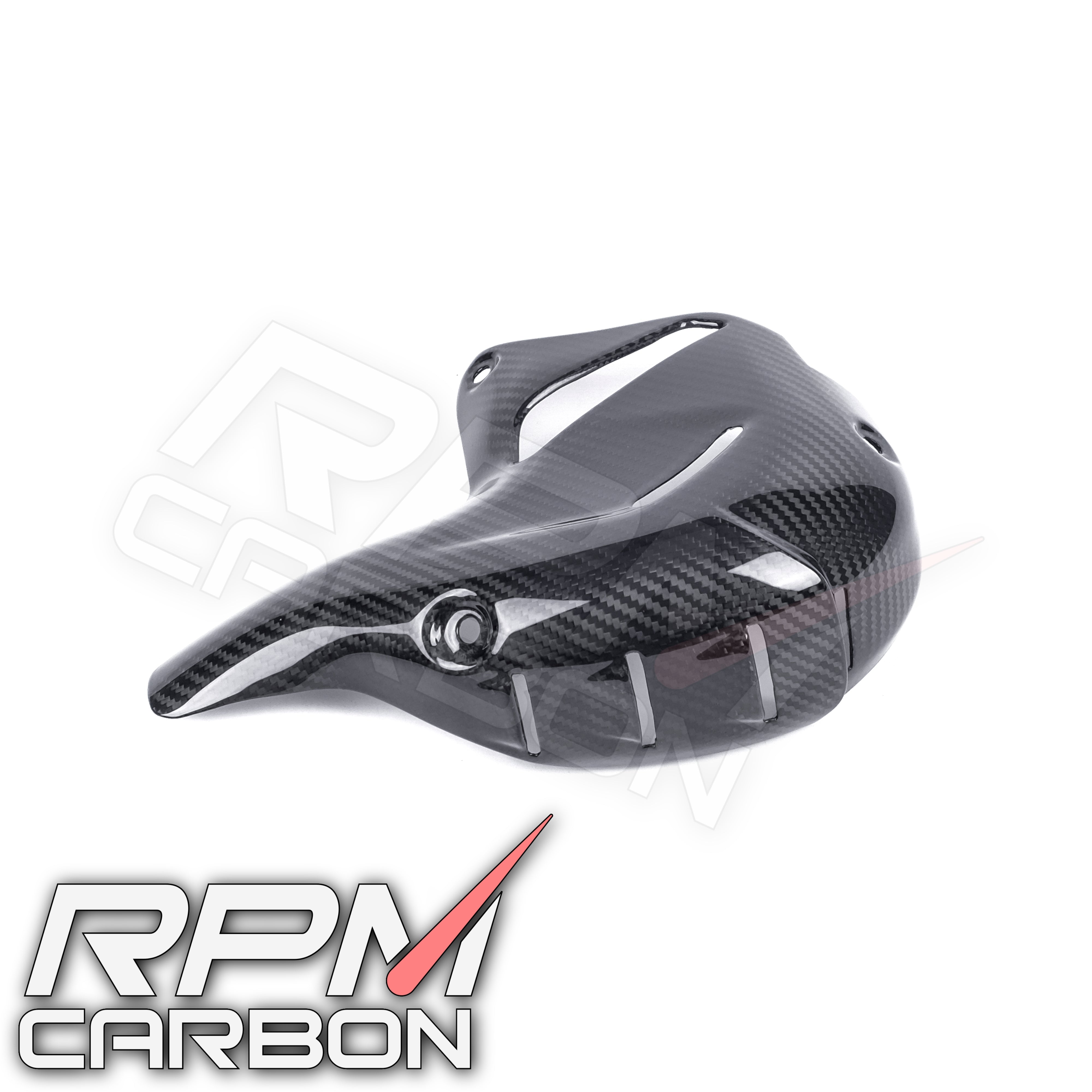 Ducati Panigale/Streetfighter V4 Carbon Fiber Exhaust Cover (Akrapovic Exhaust)