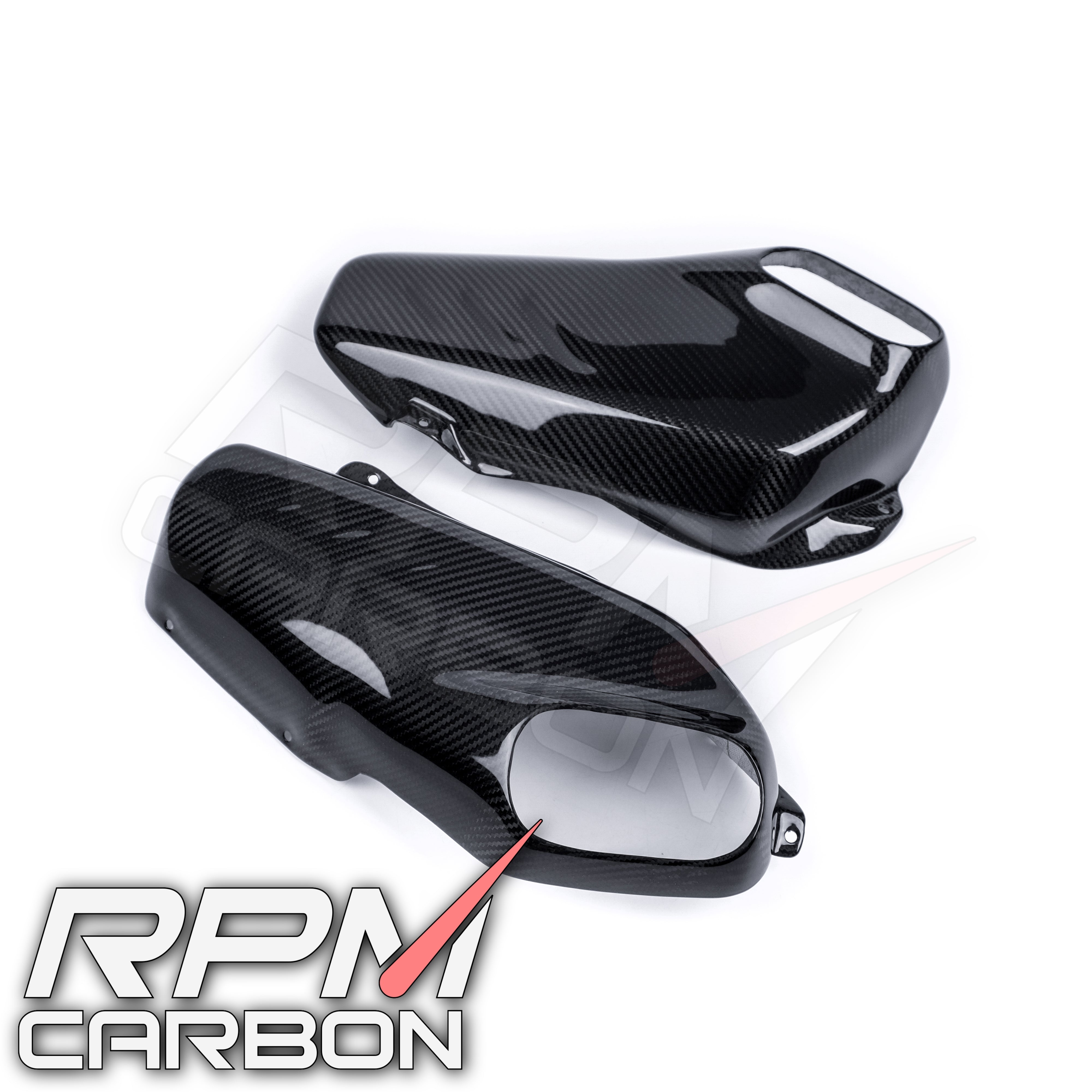 Ducati Panigale/Streetfighter V4 Carbon Fiber Stock Exhaust Side Panels