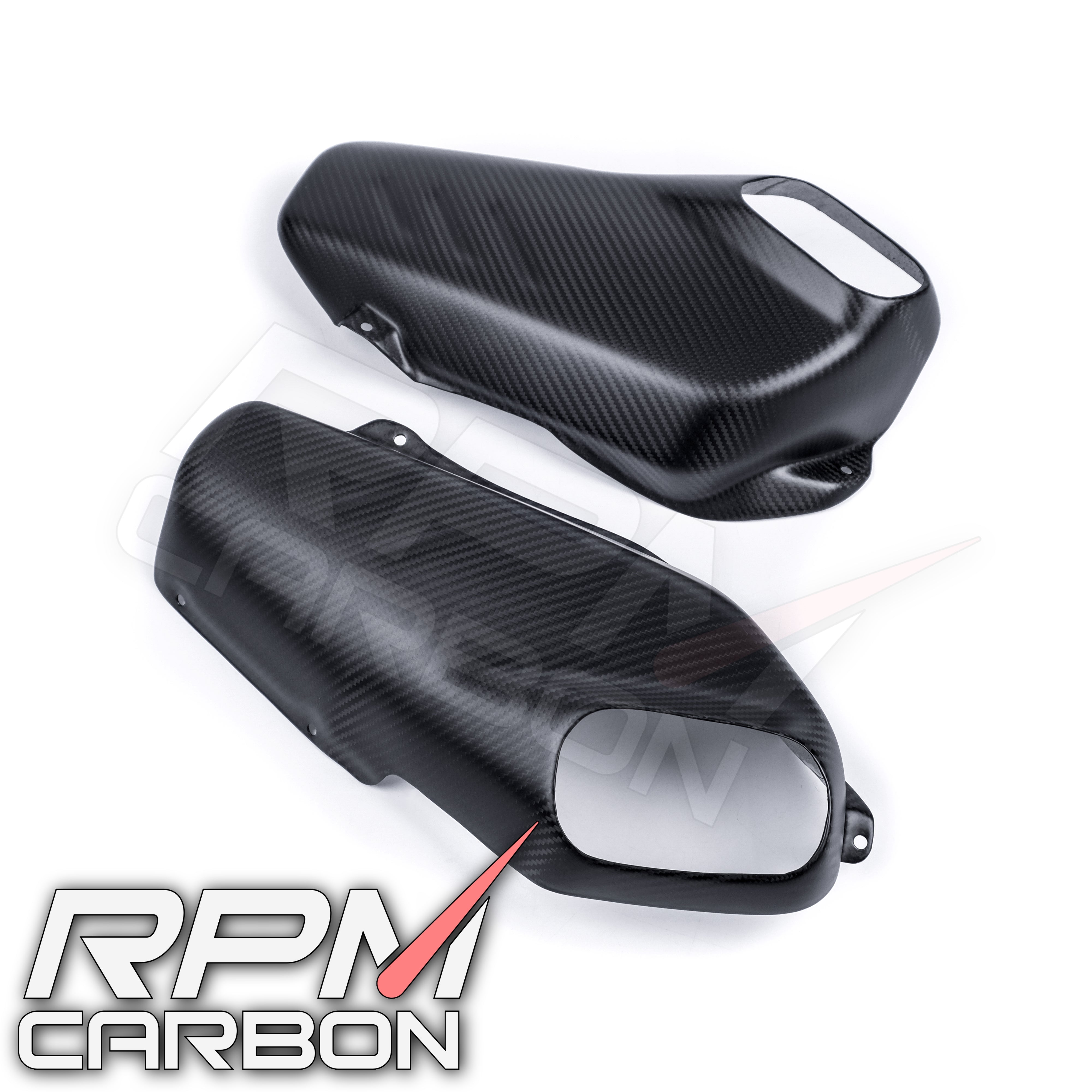 Ducati Panigale/Streetfighter V4 Carbon Fiber Stock Exhaust Side Panels
