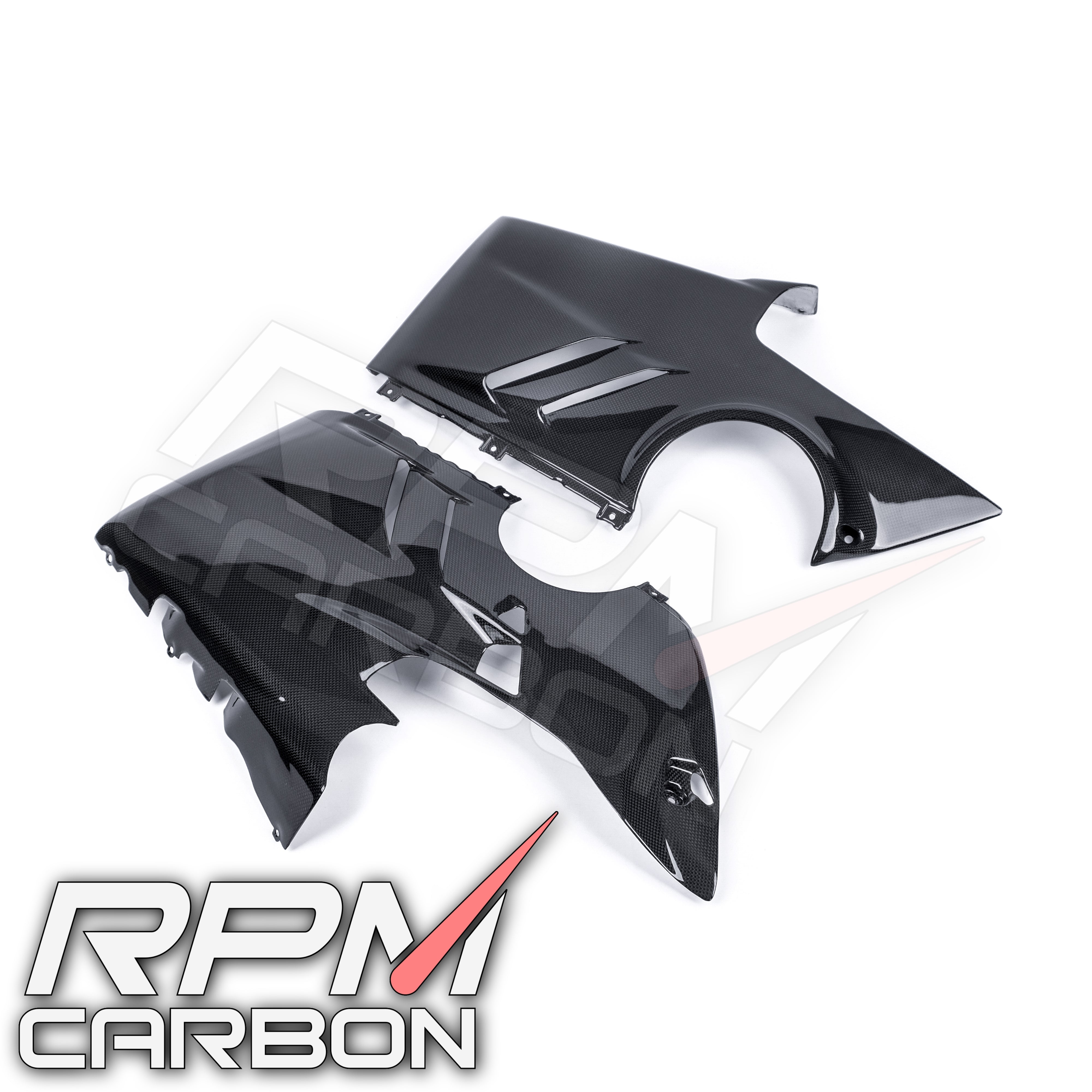 Ducati Panigale V4 Carbon Fiber Lower Side Belly Pan Fairings OEM Design