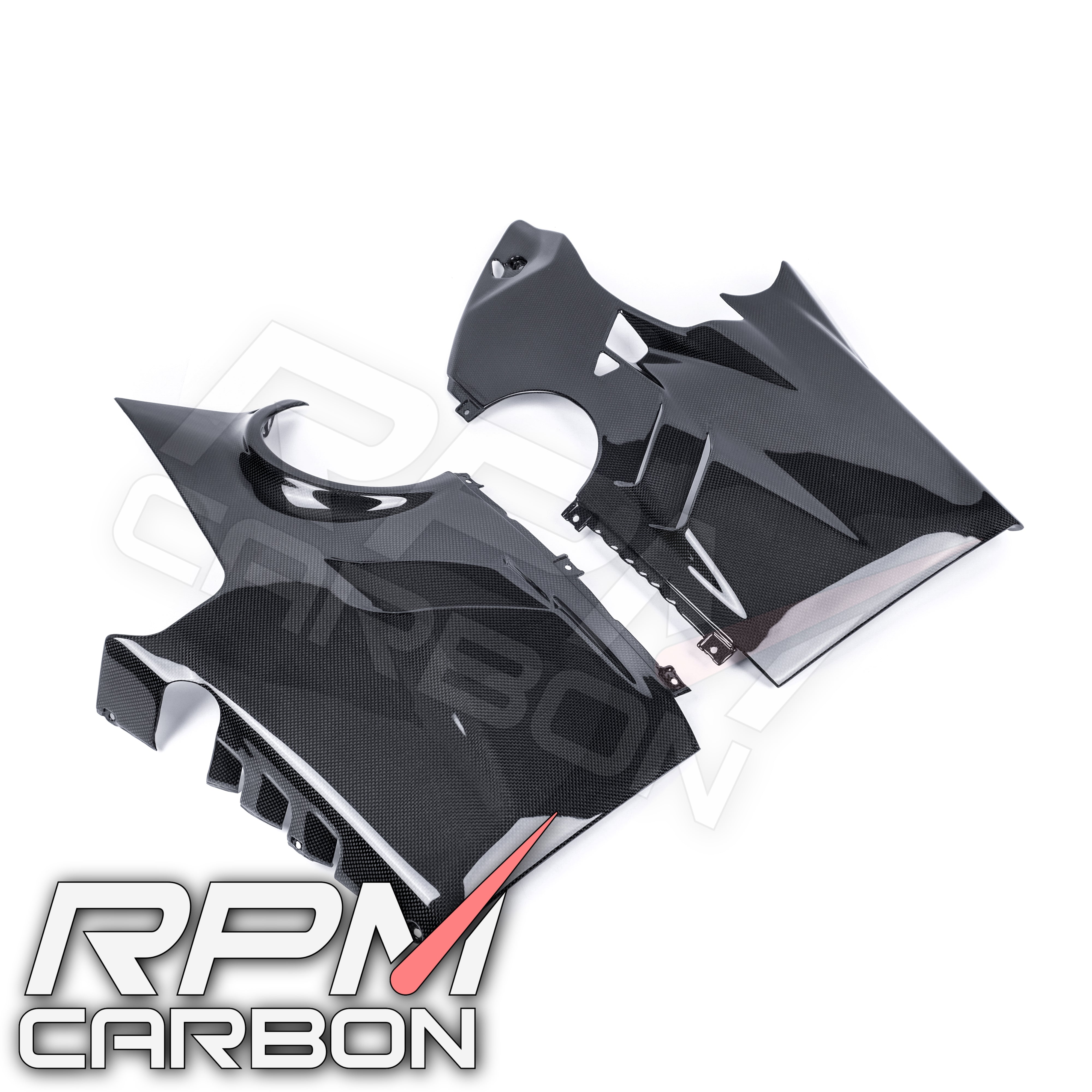 Ducati Panigale V4 Carbon Fiber Lower Side Belly Pan Fairings OEM Design