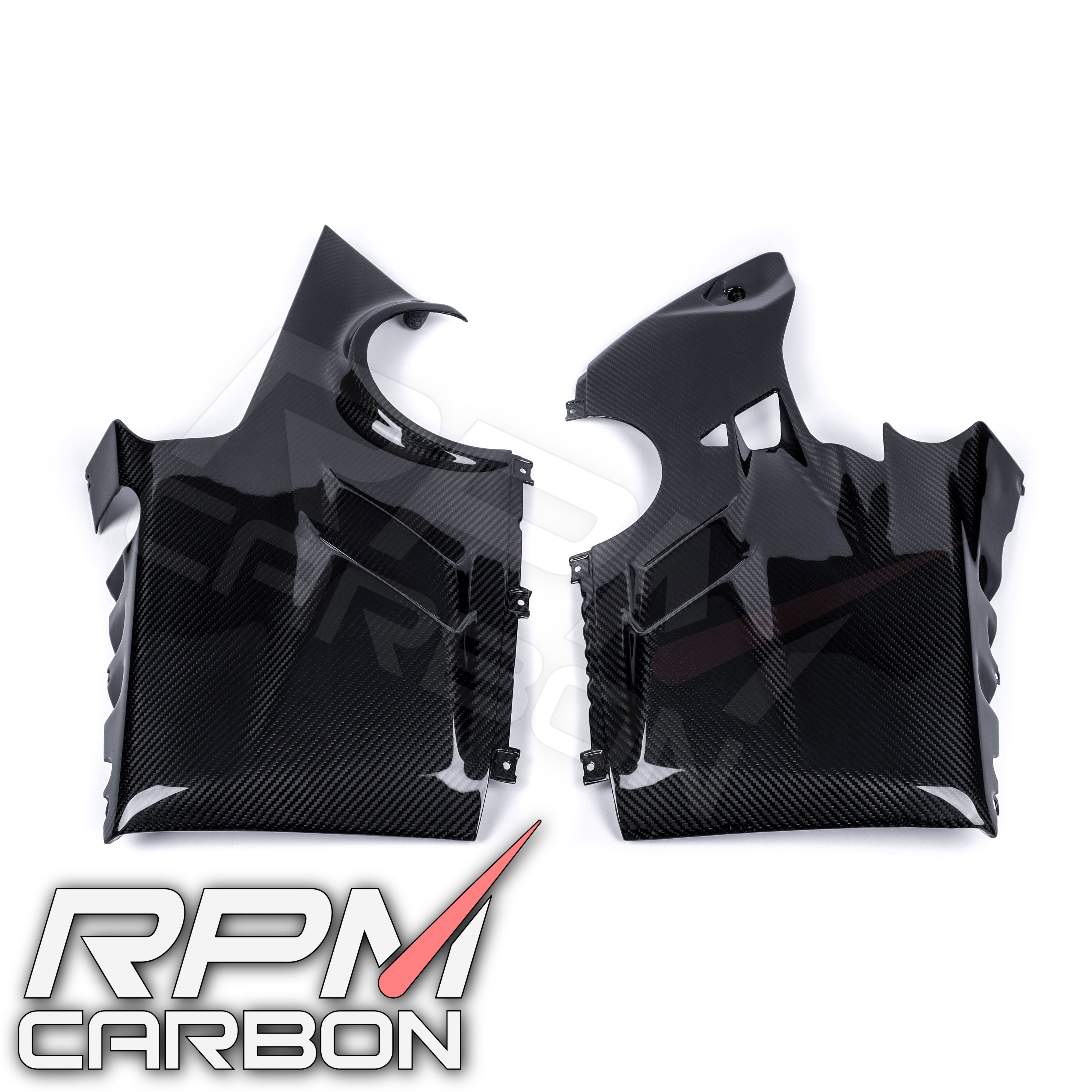 Ducati Panigale V4 Carbon Fiber Lower Side Belly Pan Fairings OEM Design