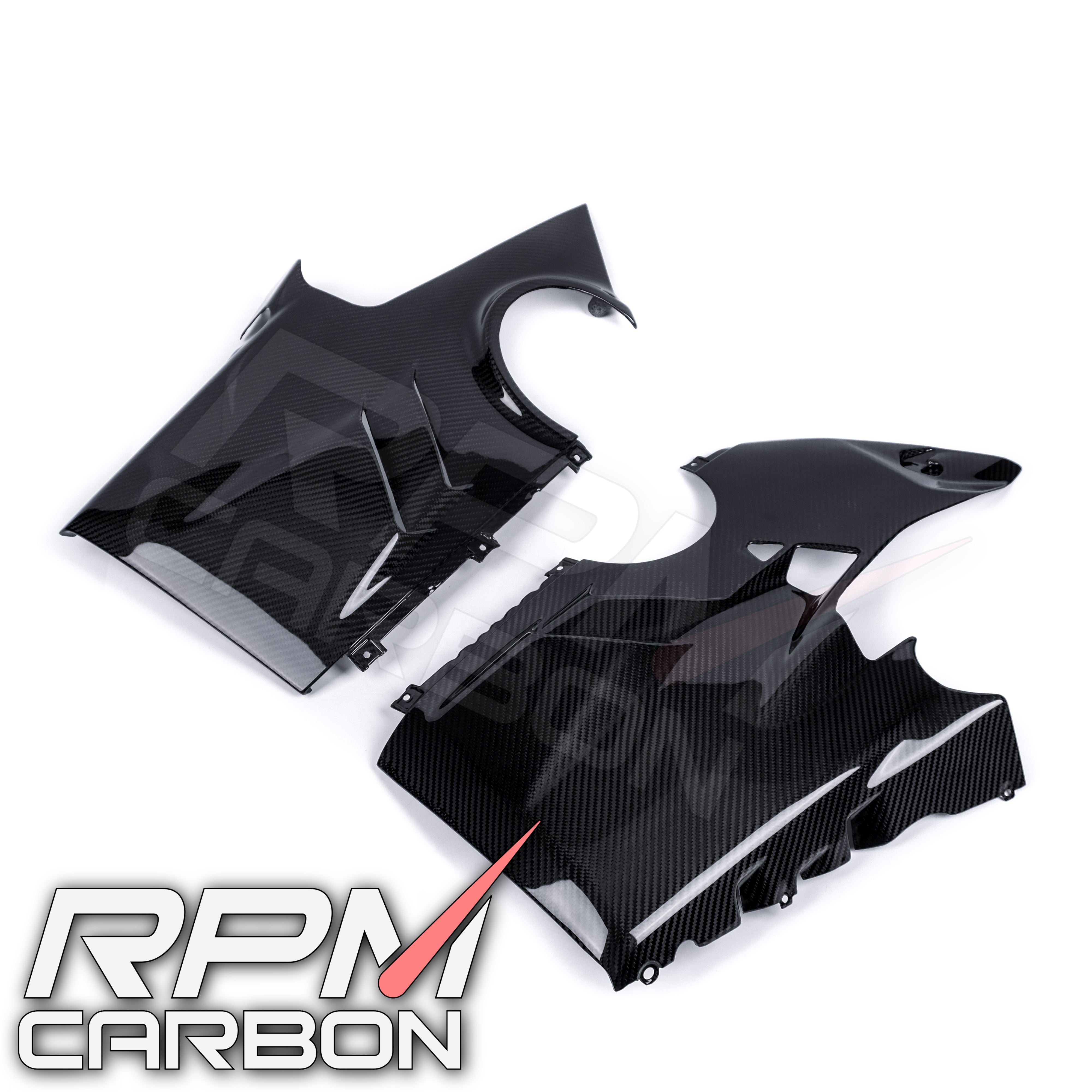 Ducati Panigale V4 Carbon Fiber Lower Side Belly Pan Fairings OEM Design