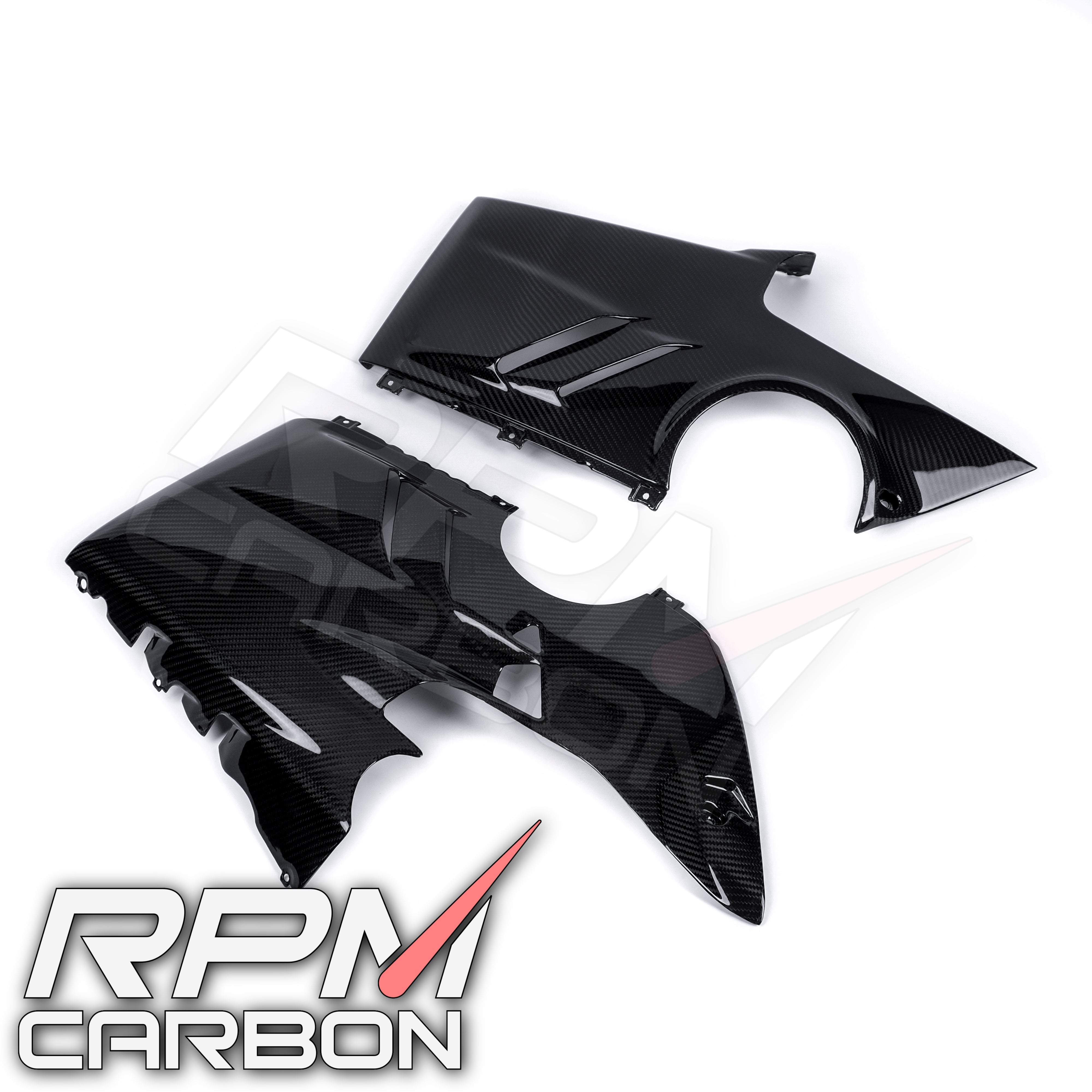 Ducati Panigale V4 Carbon Fiber Lower Side Belly Pan Fairings OEM Design