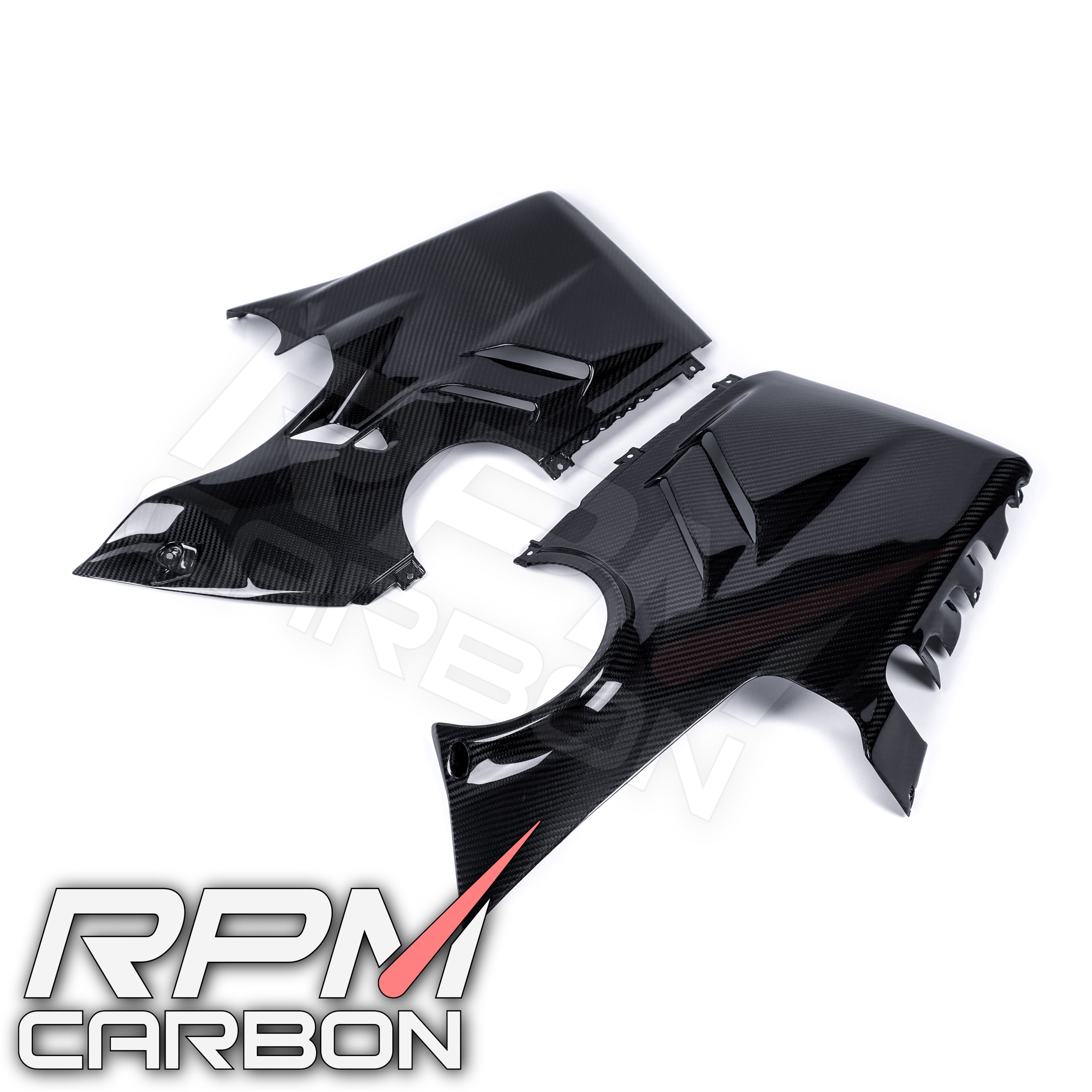 Ducati Panigale V4 Carbon Fiber Lower Side Belly Pan Fairings OEM Design