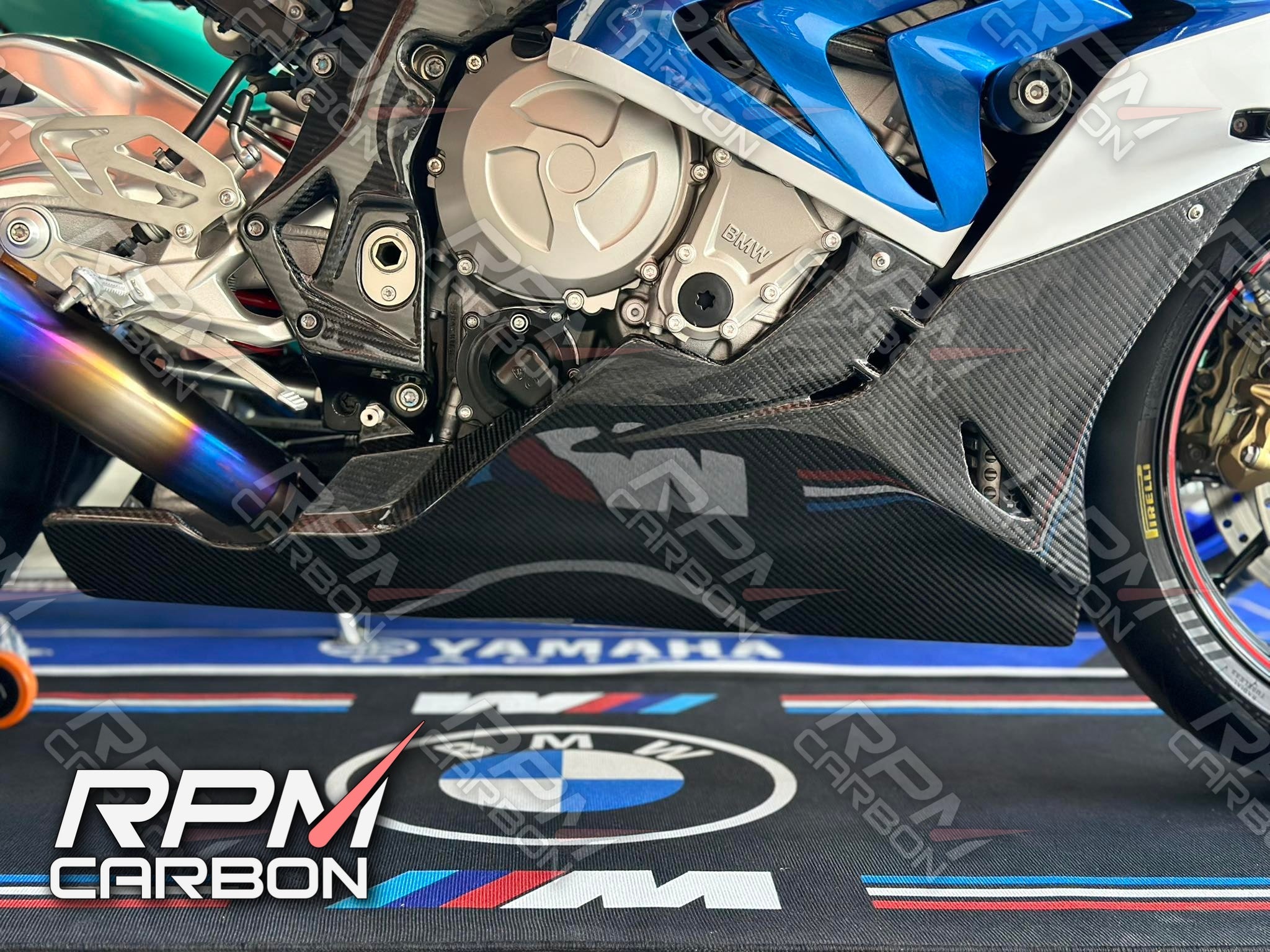 BMW S1000RR Carbon Fiber Belly Pan Racing