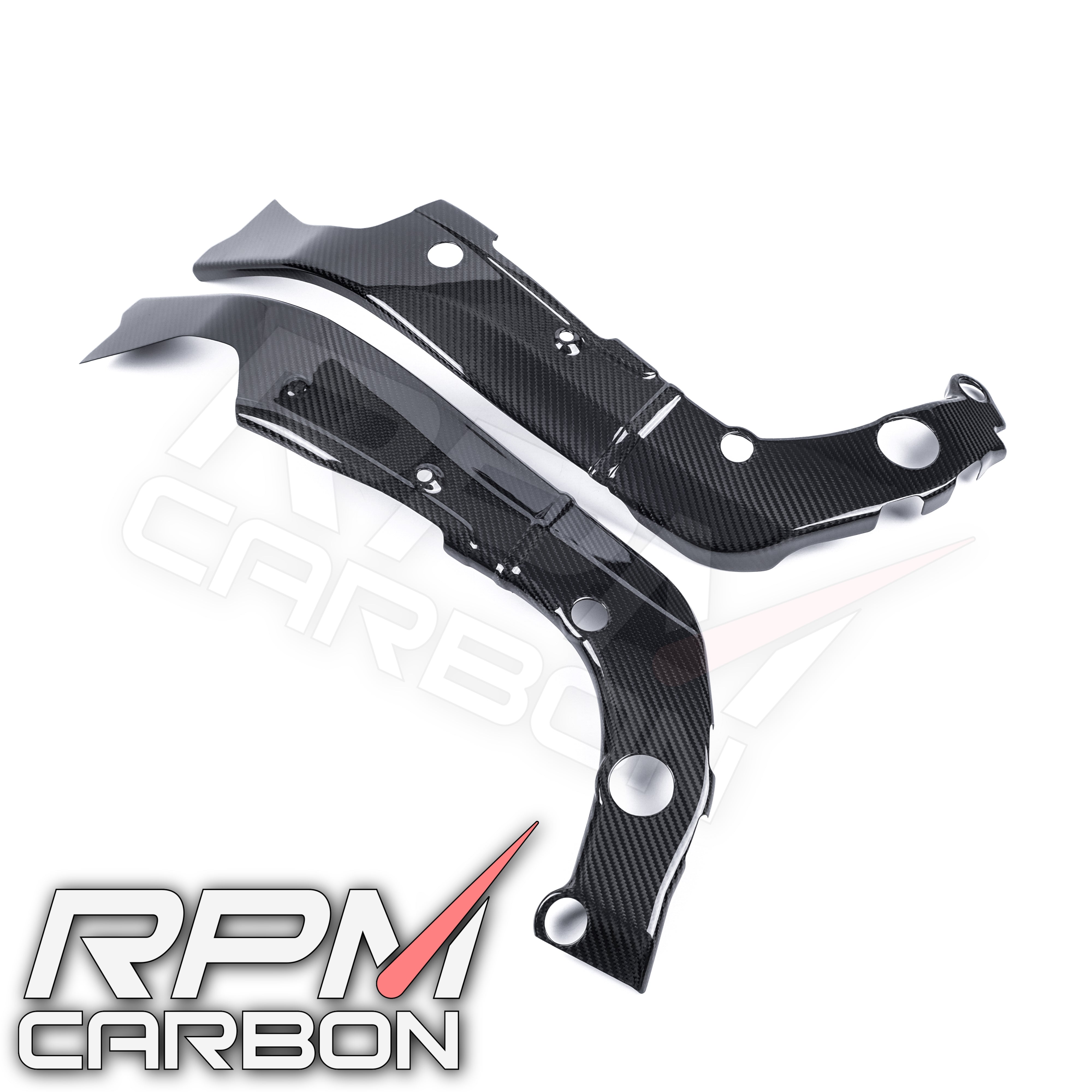 Motozaaa Carbon Fiber Look Side Frame Fairing Covers For Yamaha YZF R6 (2017-2022)