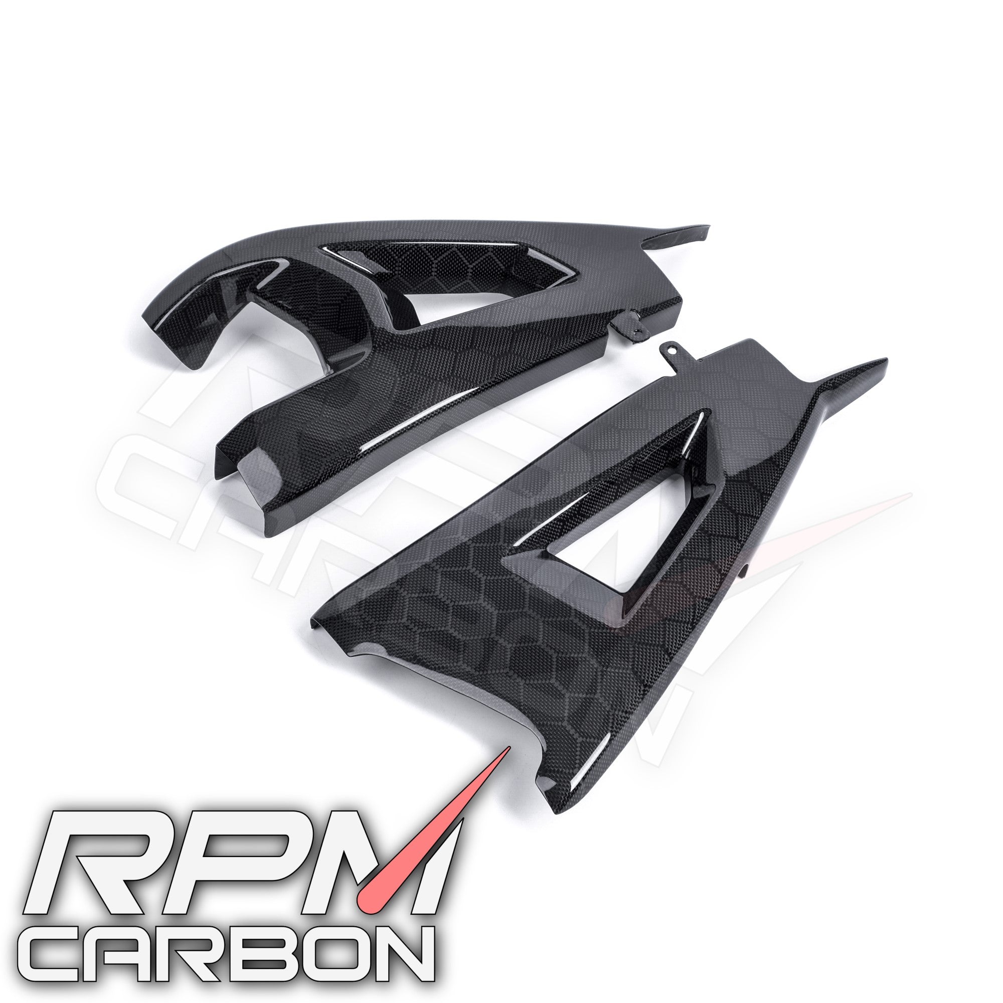 Kawasaki ZX-10R Carbon Fiber Swingarm Covers Protectors in Carbon Fiber