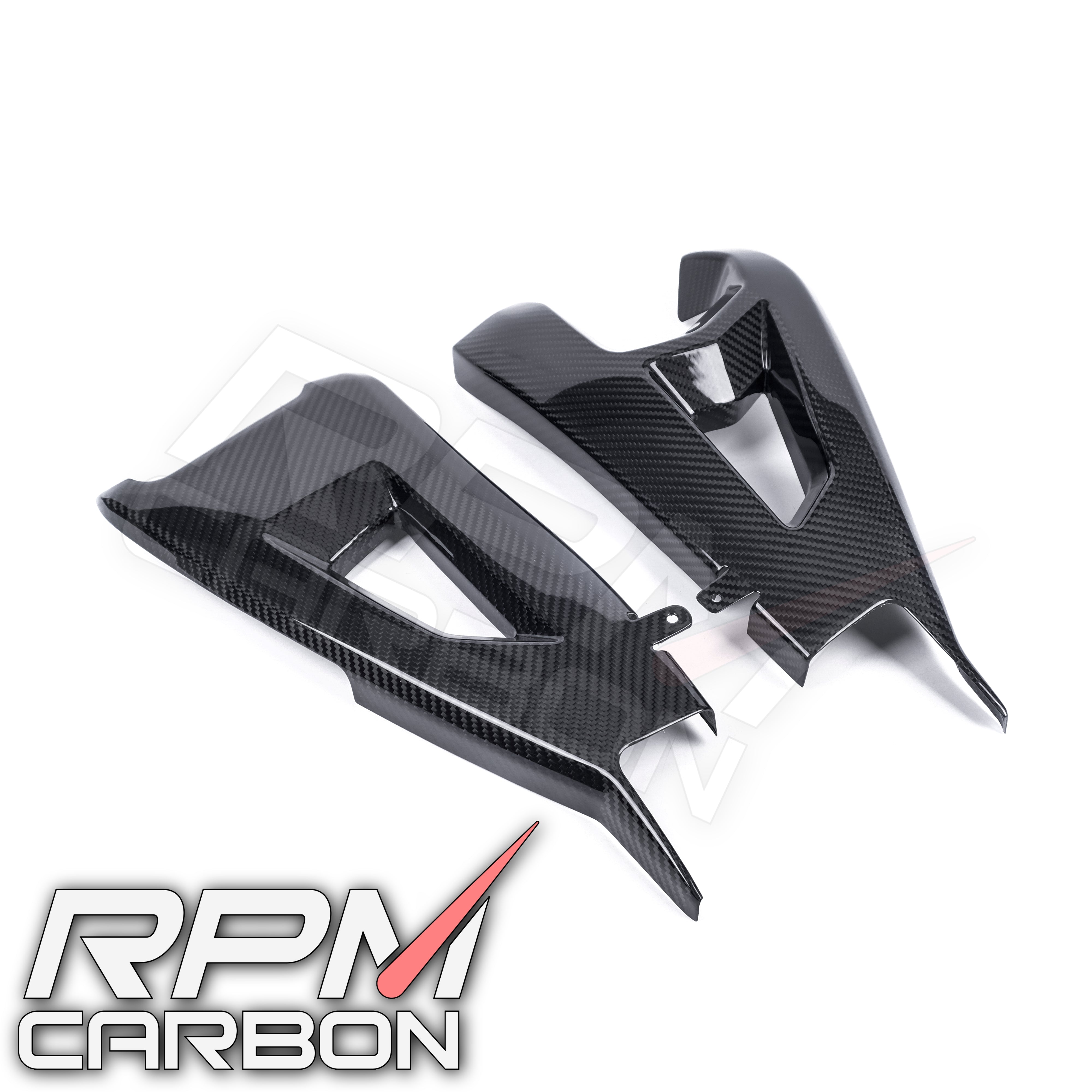 Kawasaki ZX-10R 2016+ Carbon Fiber Swingarm Covers Protectors in Carbon Fiber