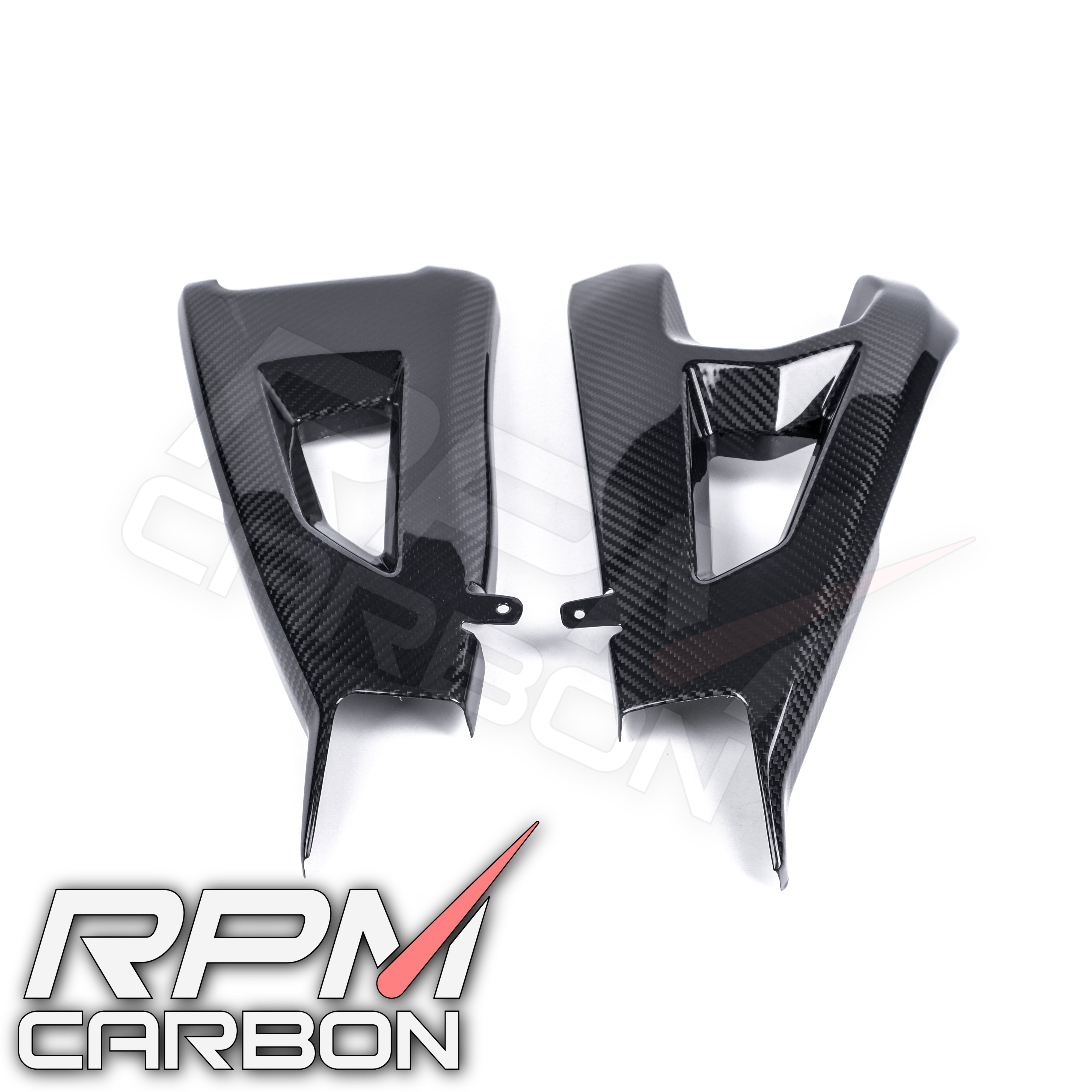Kawasaki ZX-10R 2016+ Carbon Fiber Swingarm Covers Protectors in Carbon Fiber