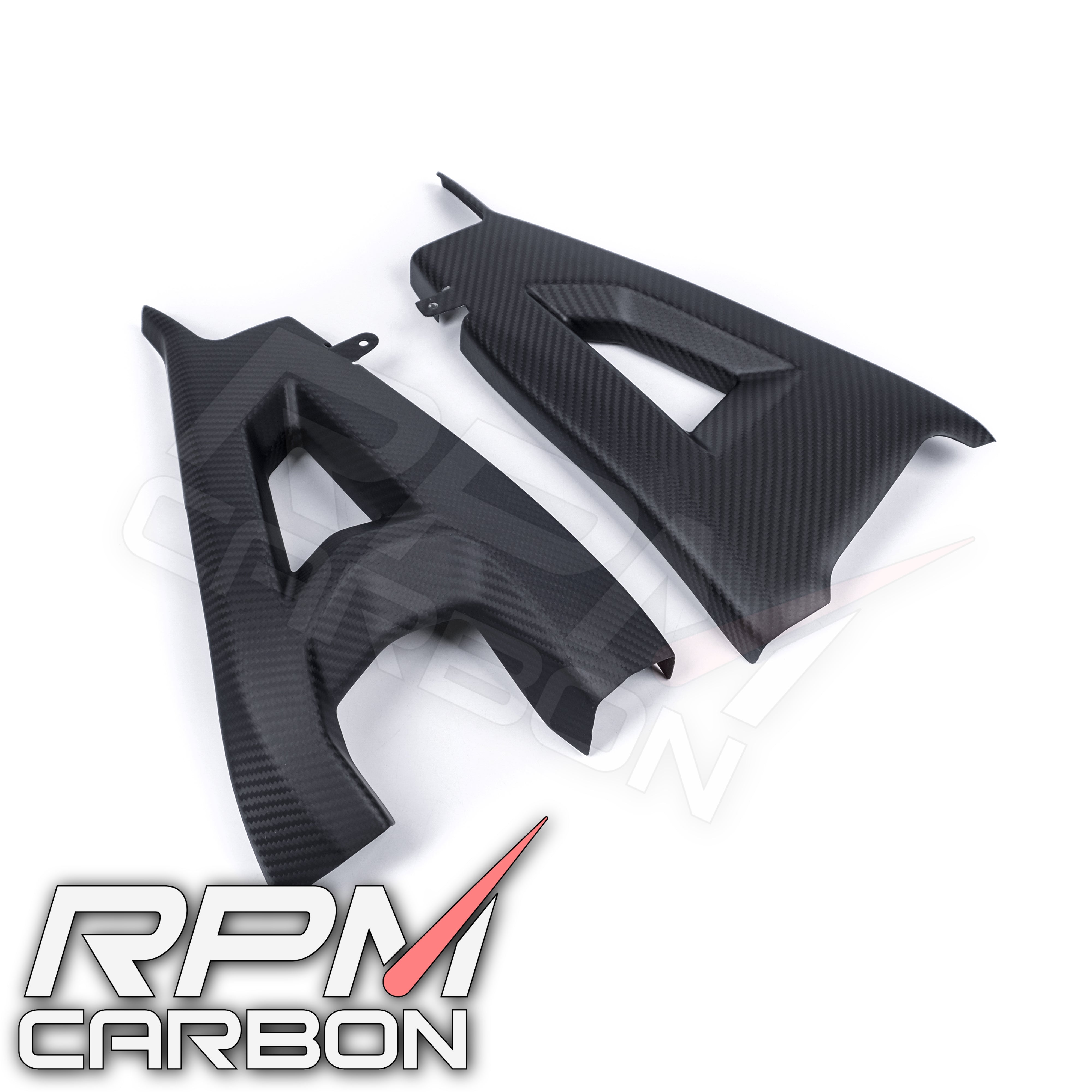 Kawasaki ZX-10R 2016+ Carbon Fiber Swingarm Covers Protectors in Carbon Fiber