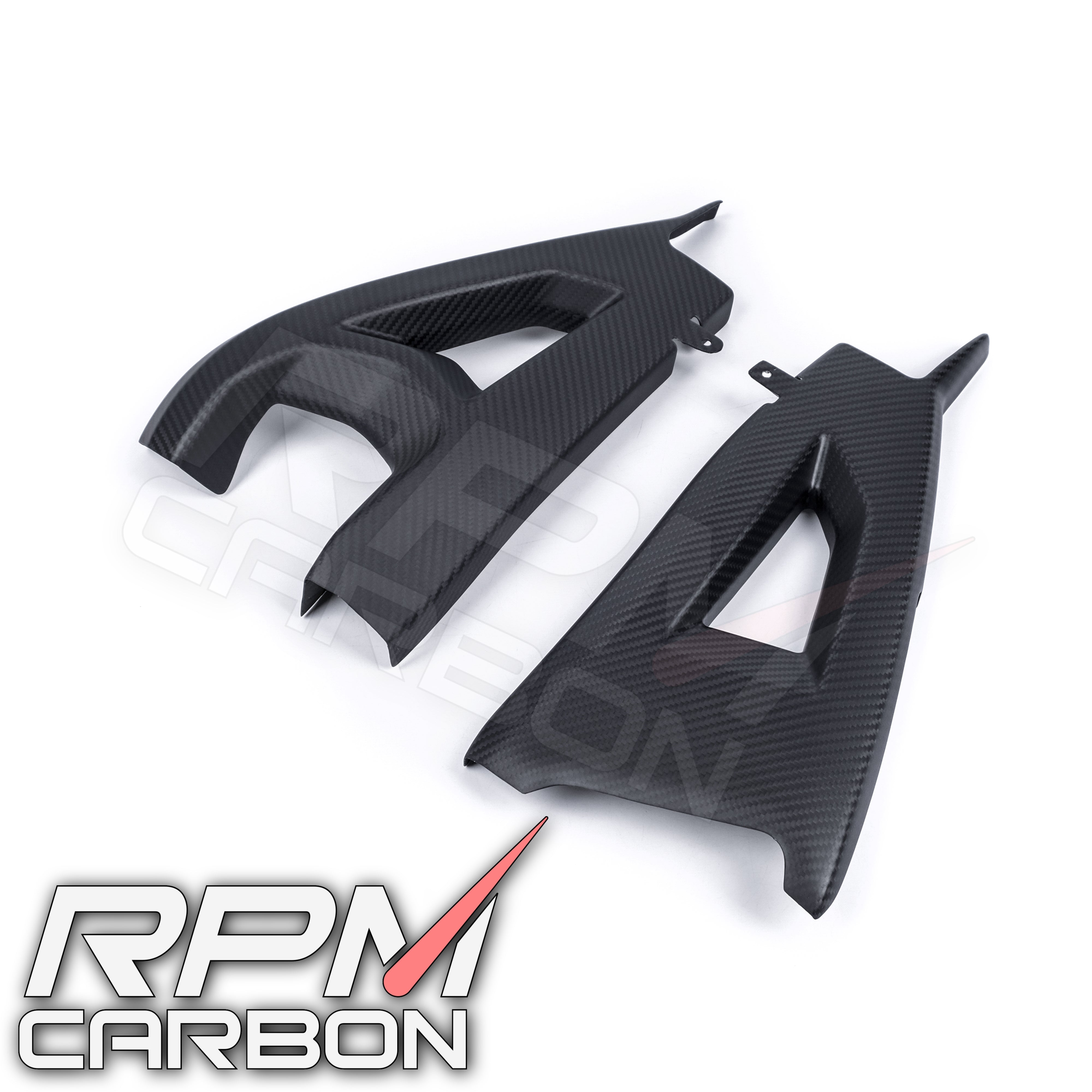Kawasaki ZX-10R 2016+ Carbon Fiber Swingarm Covers Protectors in Carbon Fiber