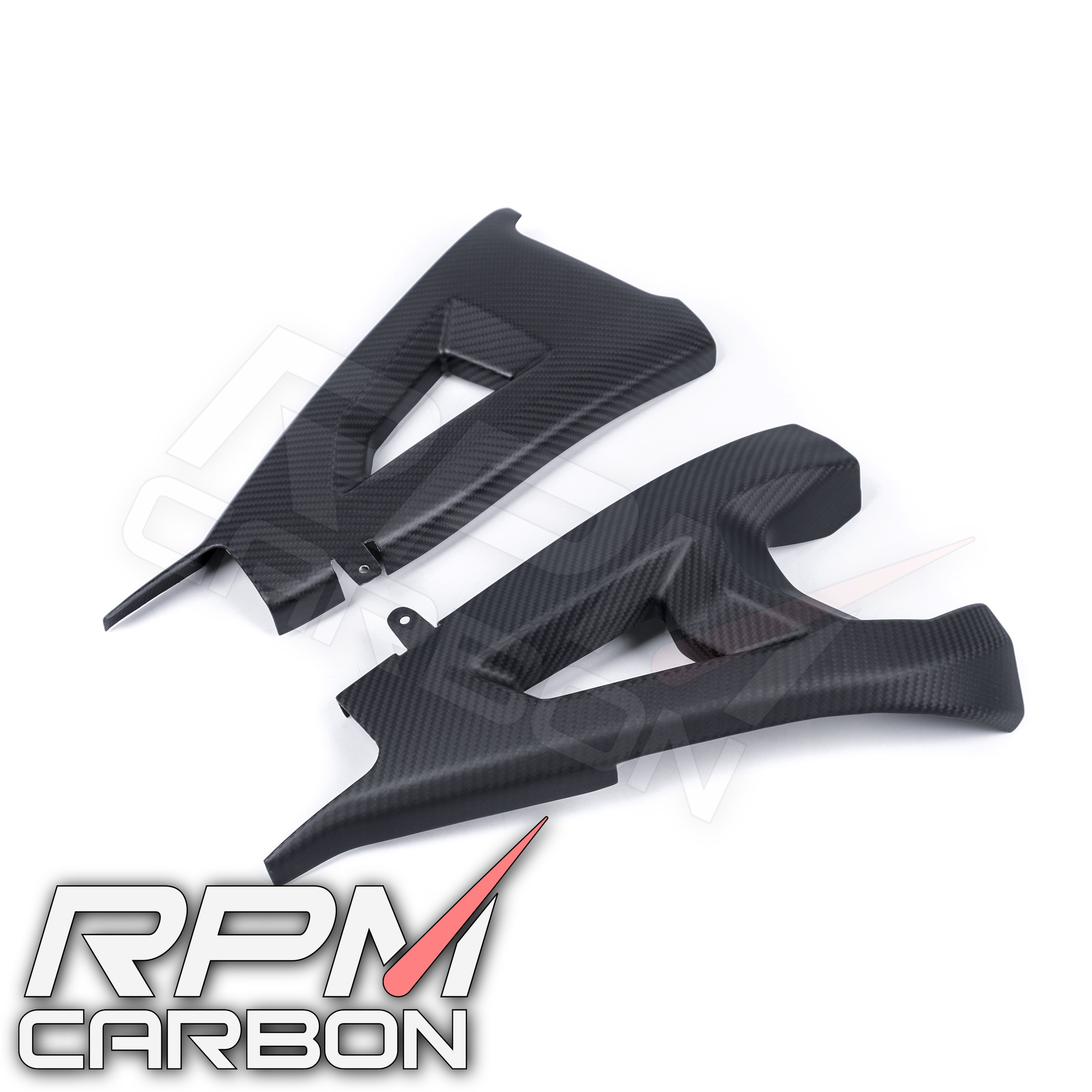 Kawasaki ZX-10R 2016+ Carbon Fiber Swingarm Covers Protectors in Carbon Fiber