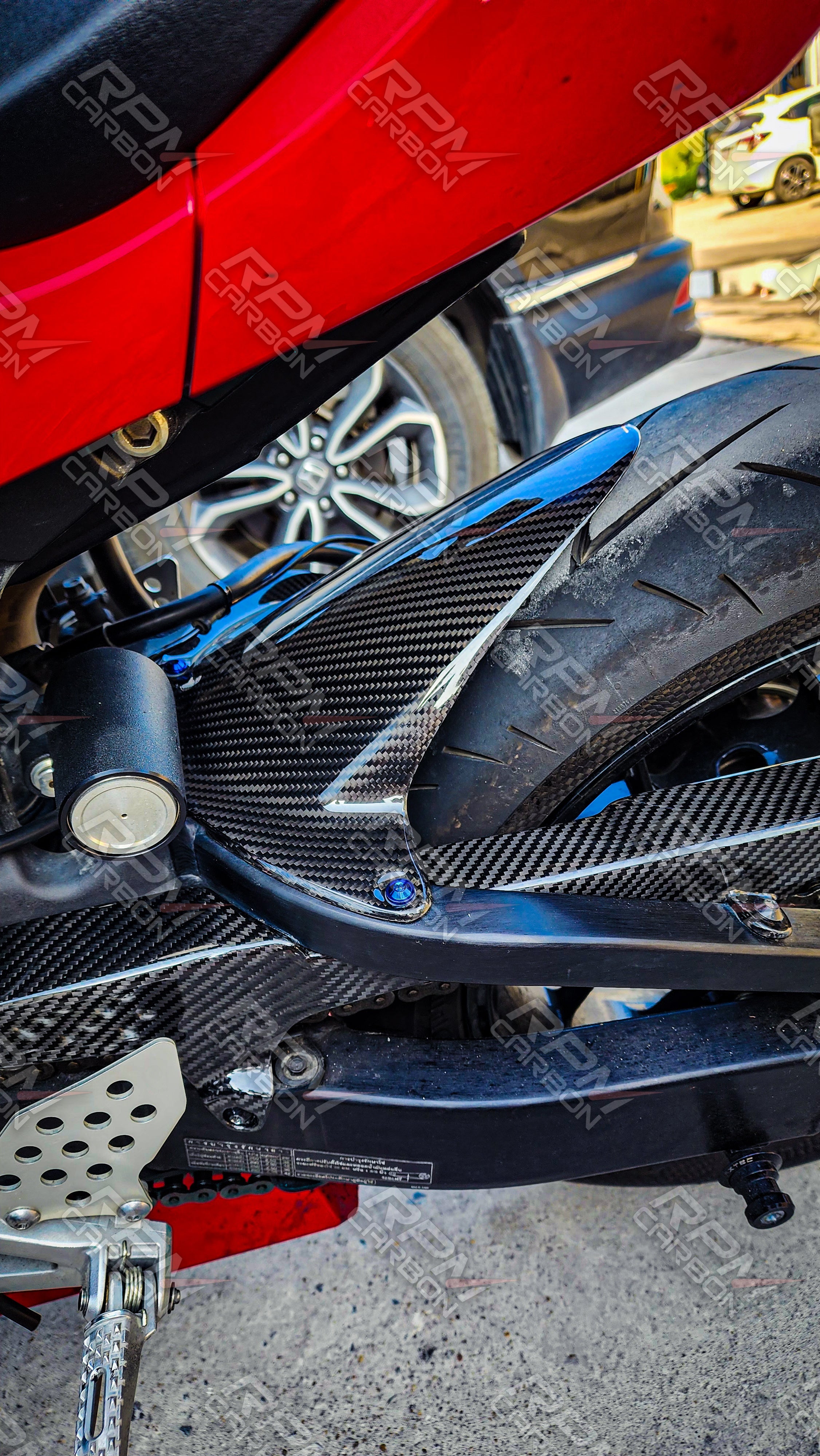 Honda CBR600RR Carbon Fiber Chain Guard Carbon Fiber