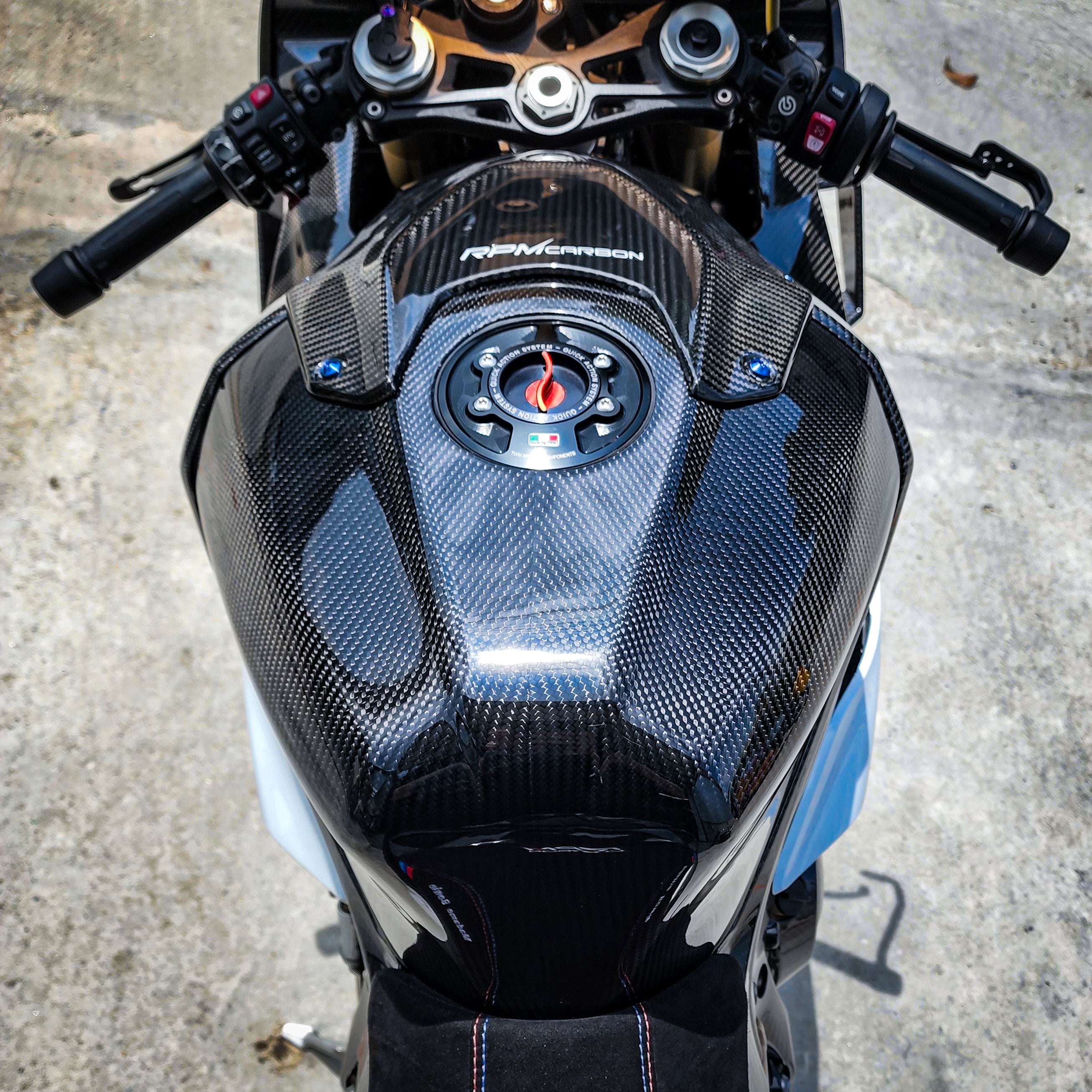 BMW S1000RR S1000R Carbon Fiber Tank Extender
