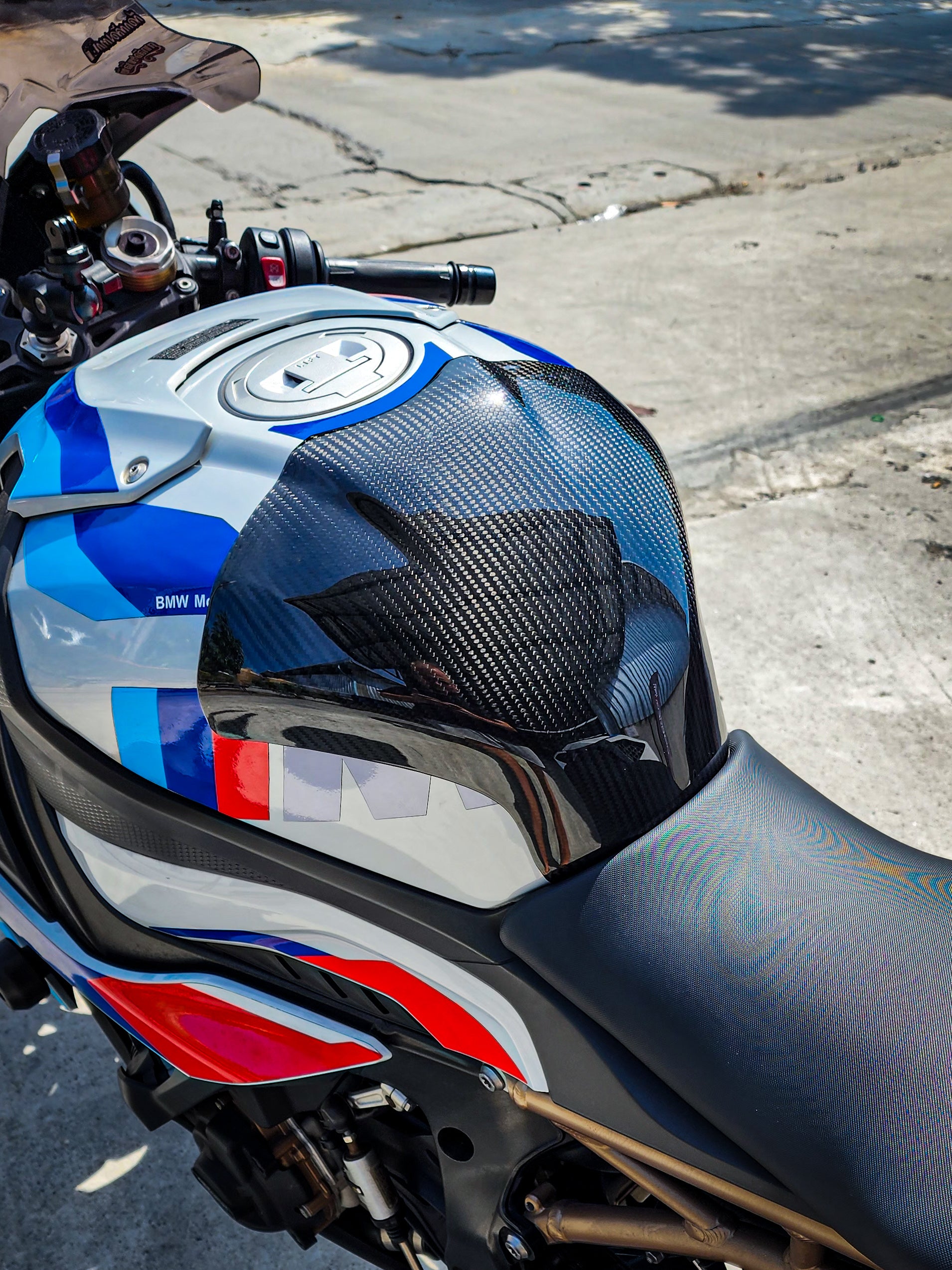 BMW S1000RR S1000R Carbon Fiber Tank Cover Protector
