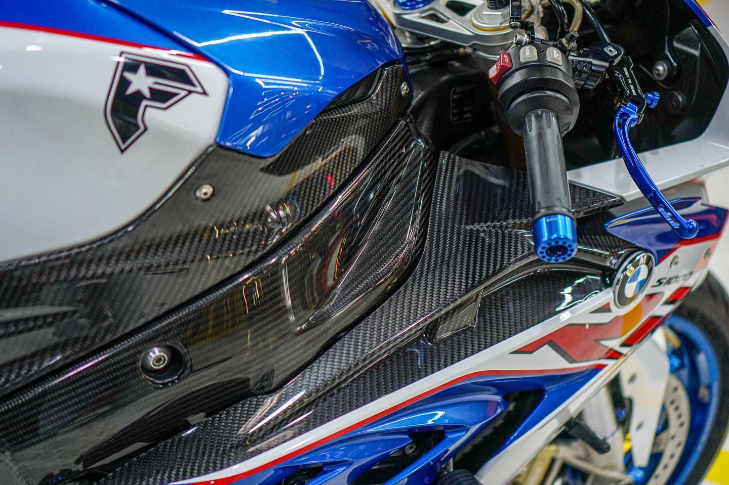 BMW S1000RR Carbon Fiber Upper Side Fairings Cowls