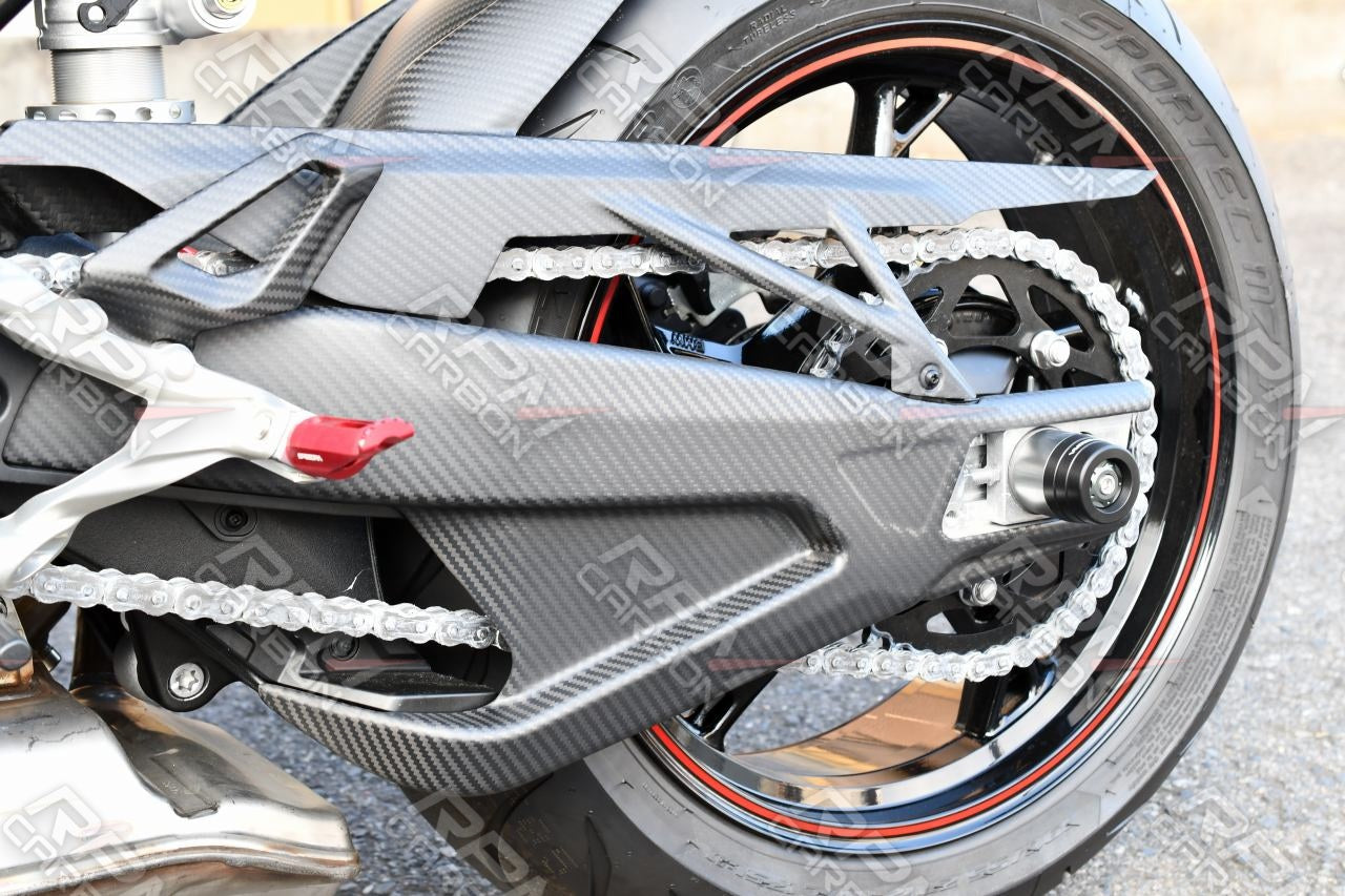 BMW S1000RR S1000R Carbon Fiber Swingarm Covers Protectors Style B WSBK
