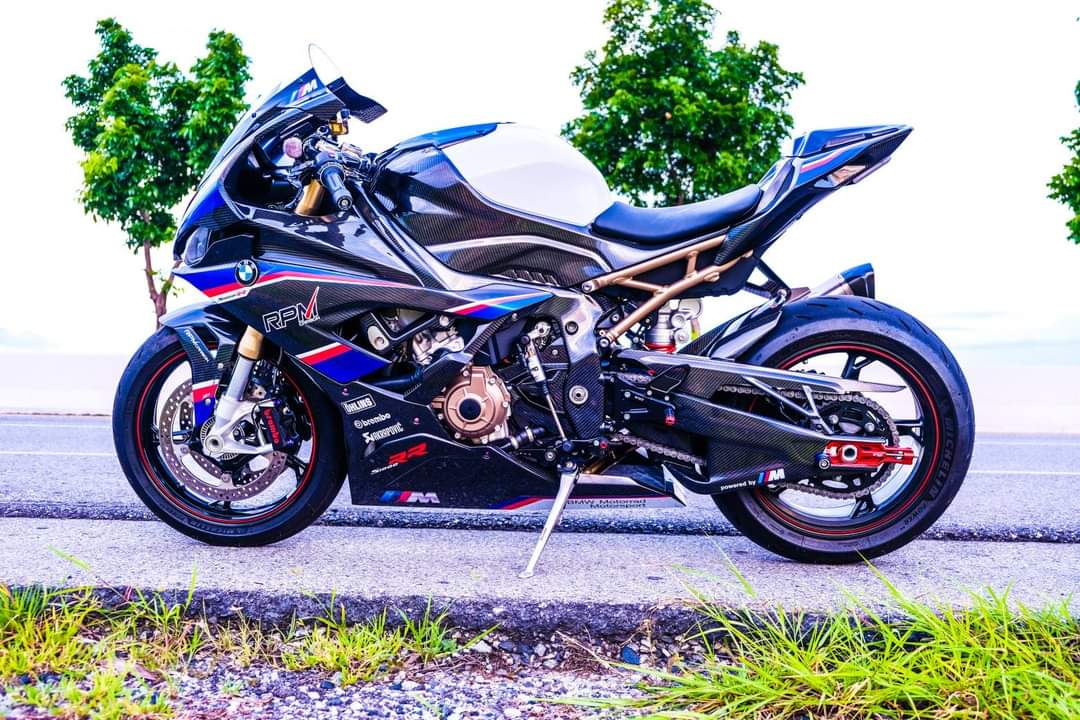 BMW S1000RR S1000R Carbon Fiber Swingarm Covers Protectors Style B WSBK