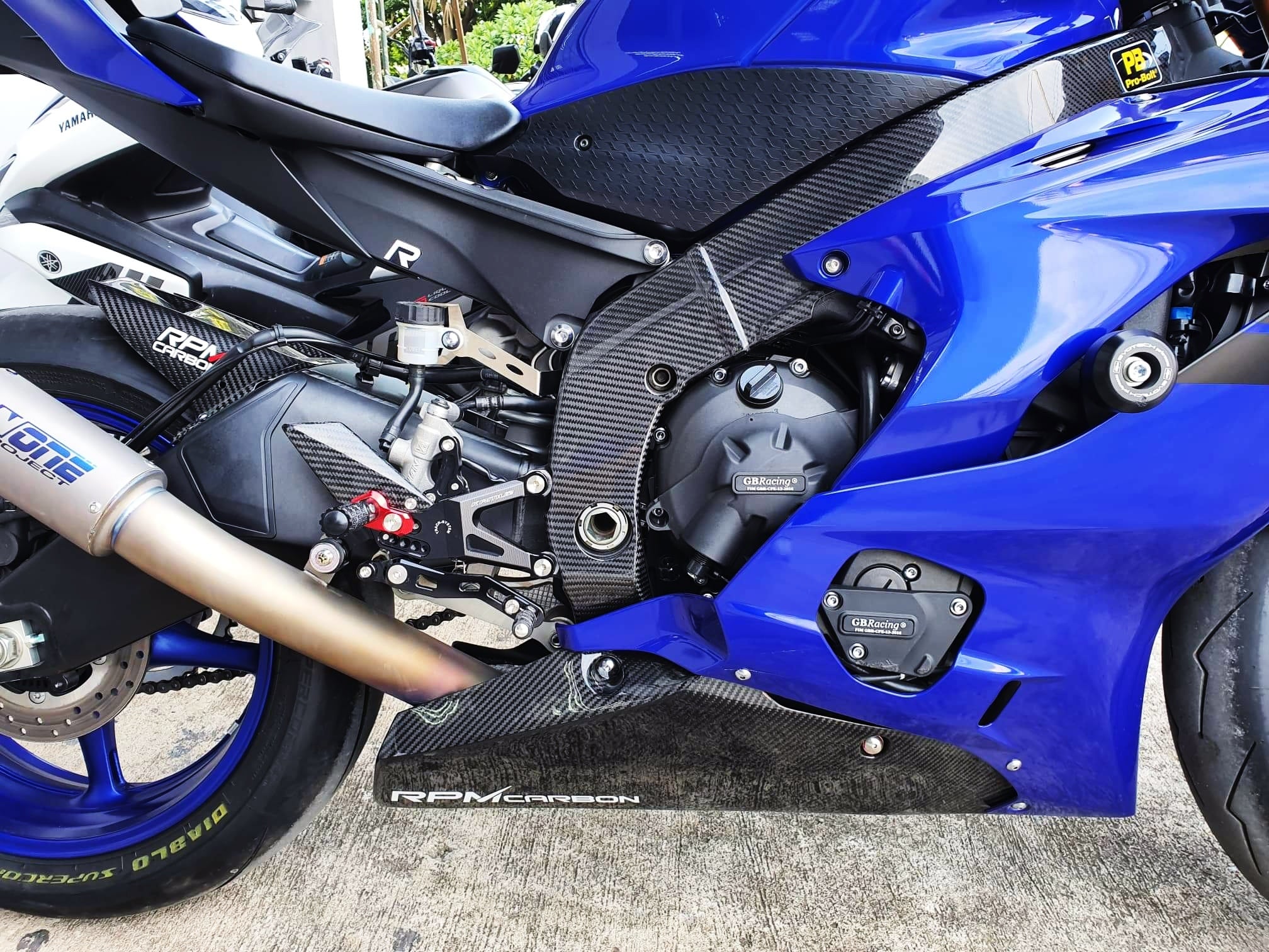 Yamaha R6 Carbonfaser-Rahmenabdeckungen und -Schutz