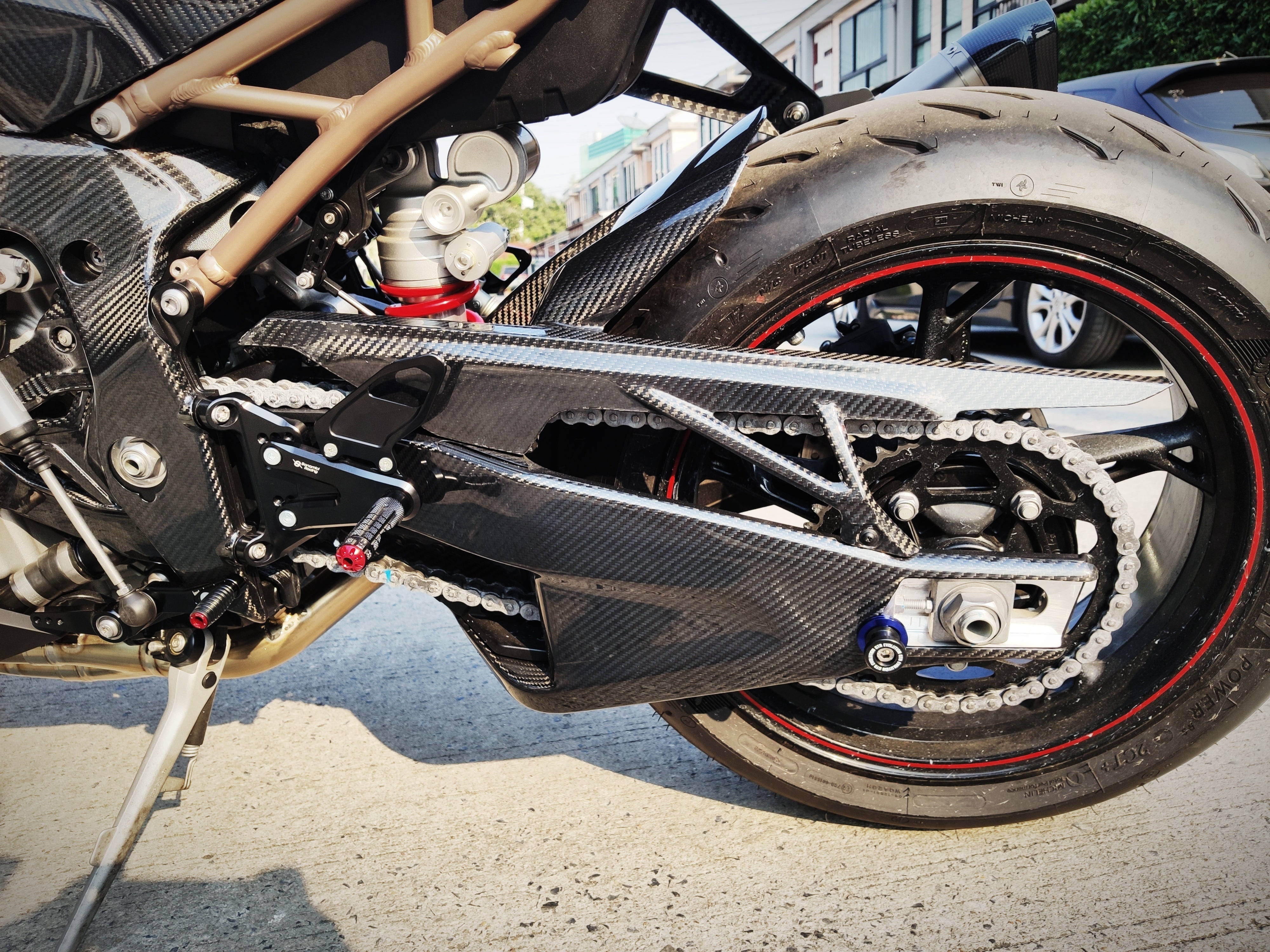 BMW S1000RR S1000R Carbon Fiber Rear Fender / Chain Guard
