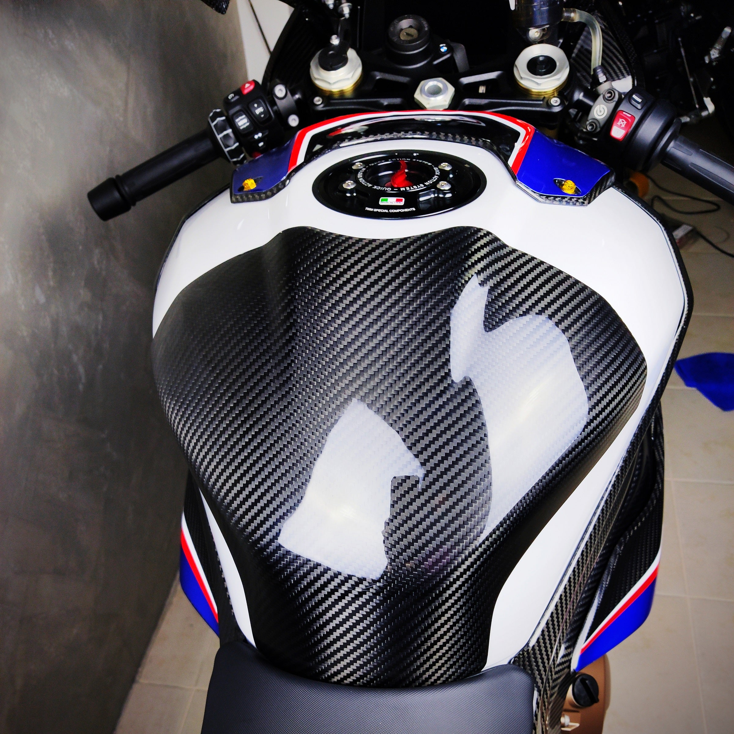 BMW S1000RR S1000R Carbon Fiber Tank Cover Protector