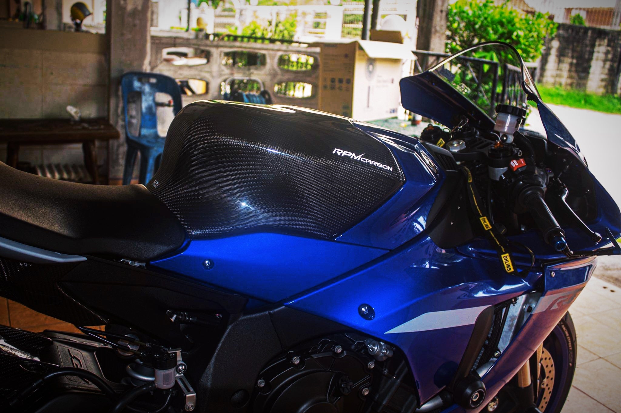 Yamaha R1 Carbonfaser-Volltank-Verlängerungsabdeckung WSBK-Verlängerung