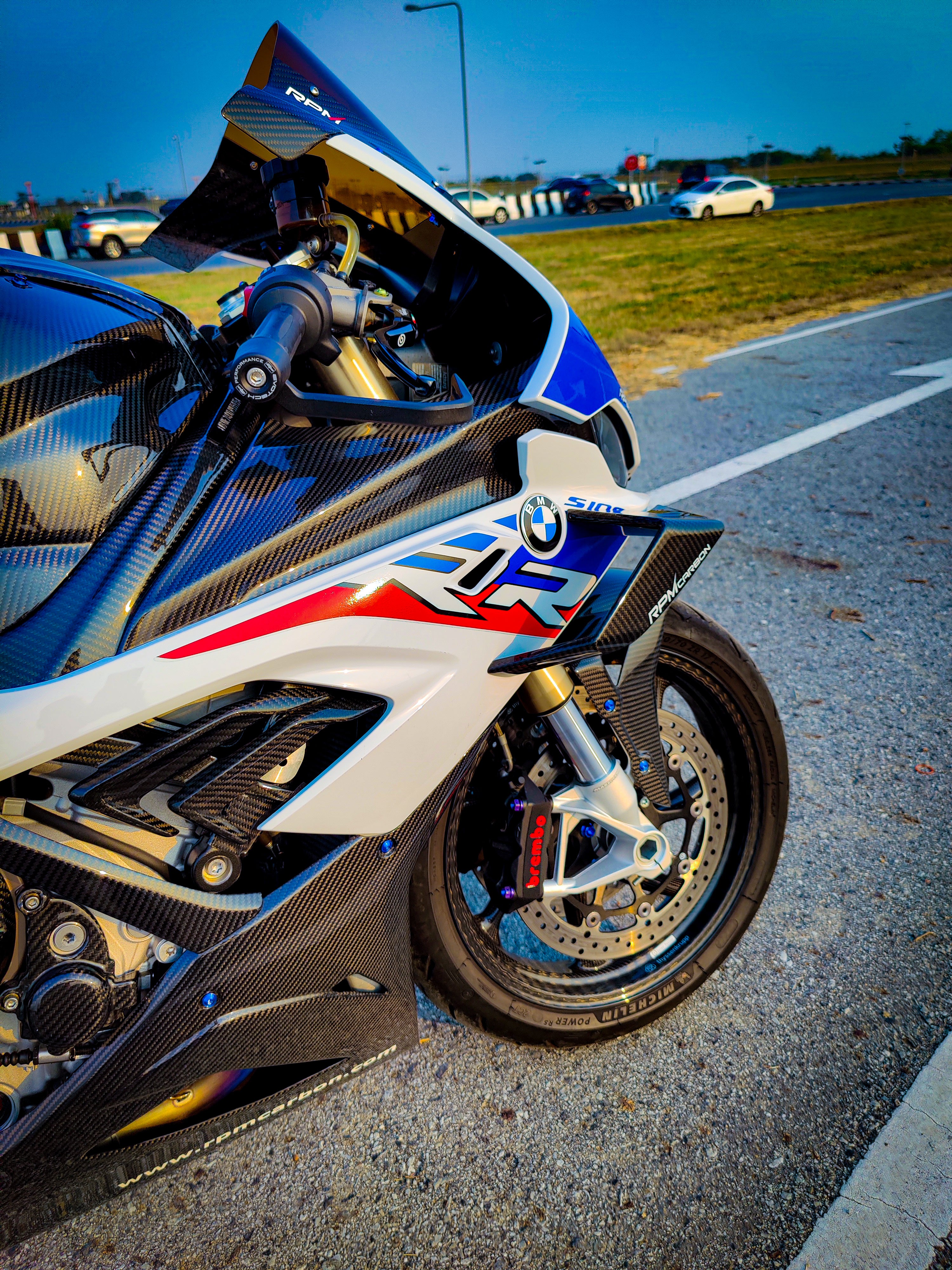 BMW S1000RR Carbon Fiber Dash Board Upper Side Fairings