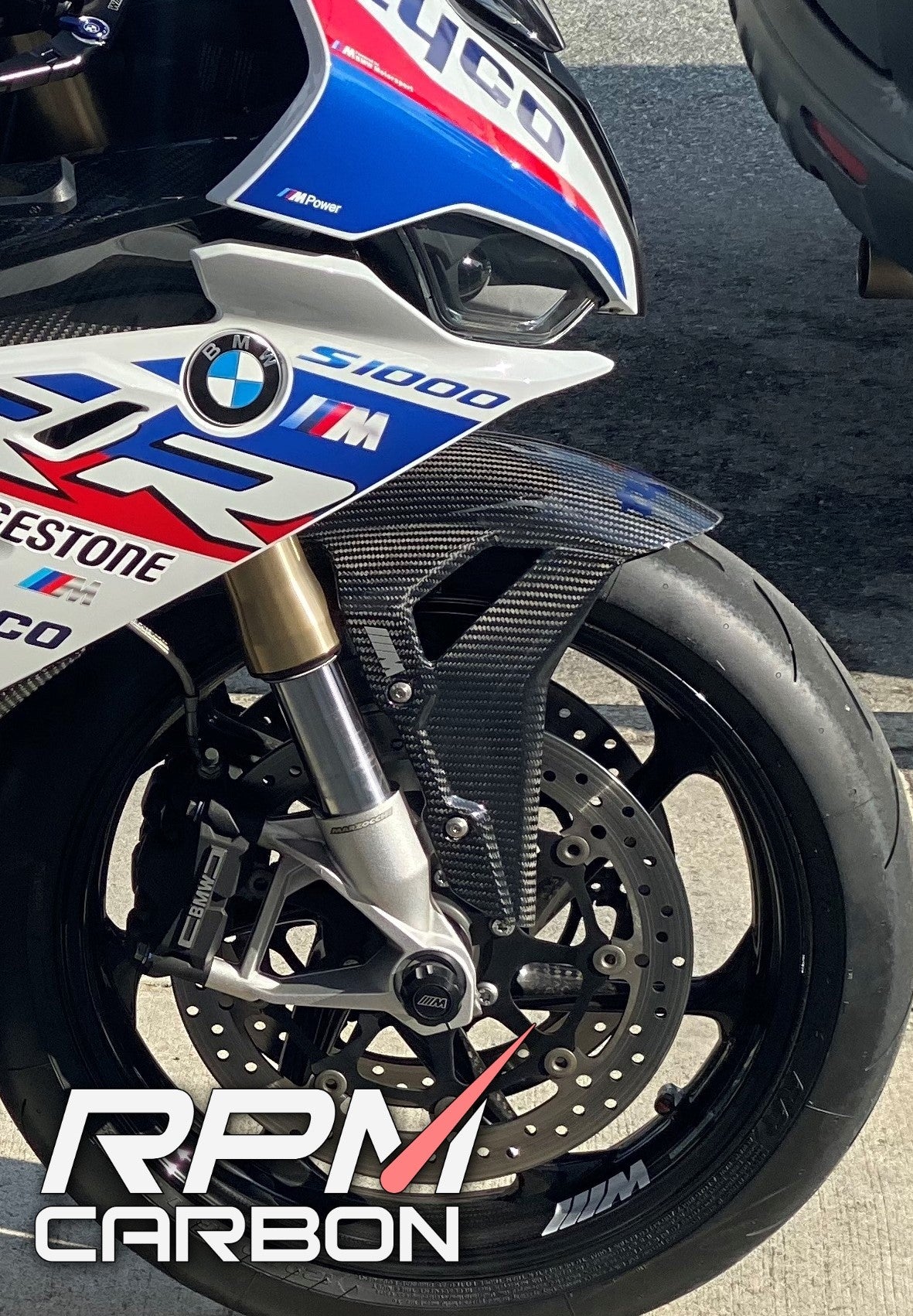 BMW S1000RR S1000R Carbon Fiber Front Fender Hugger Mudguard