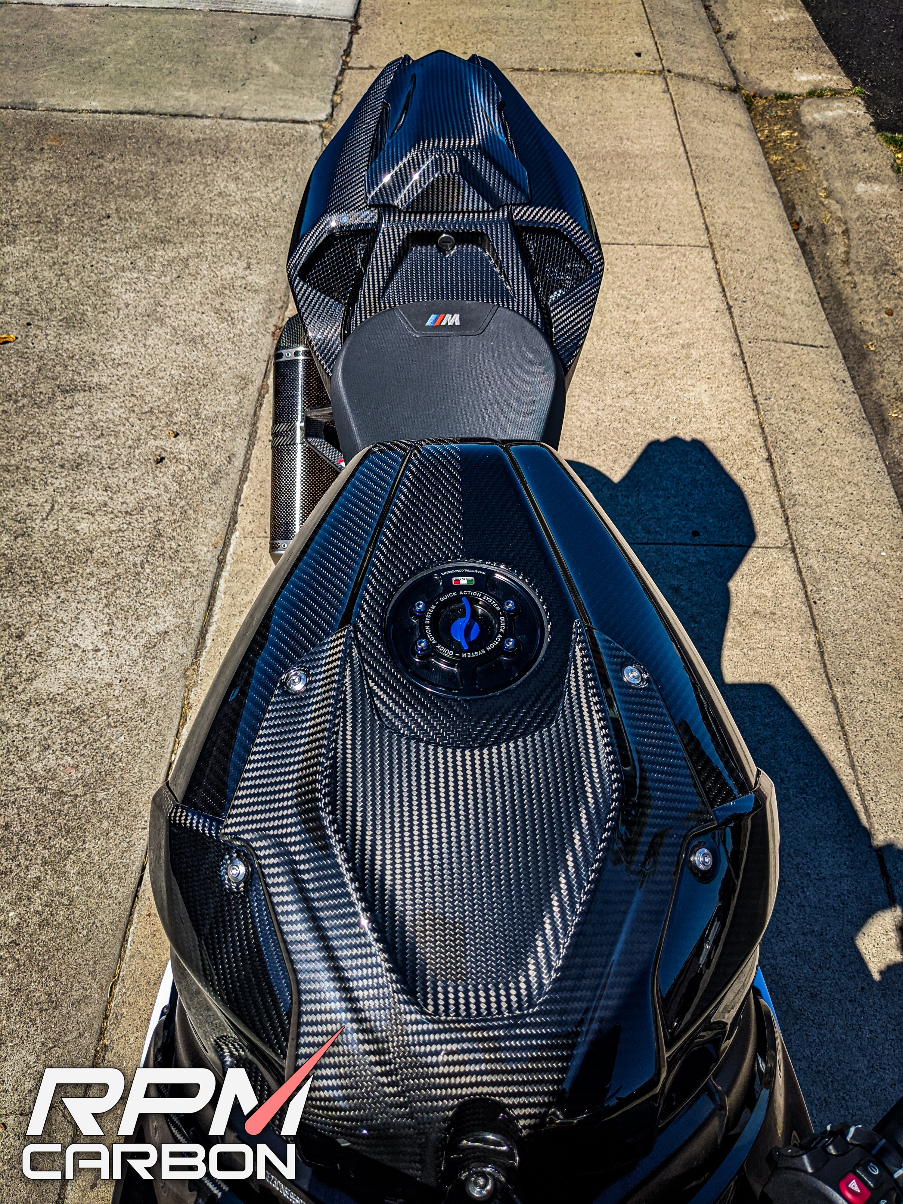 BMW S1000RR Carbon Fiber Tail Side Fairings Panels Cowl