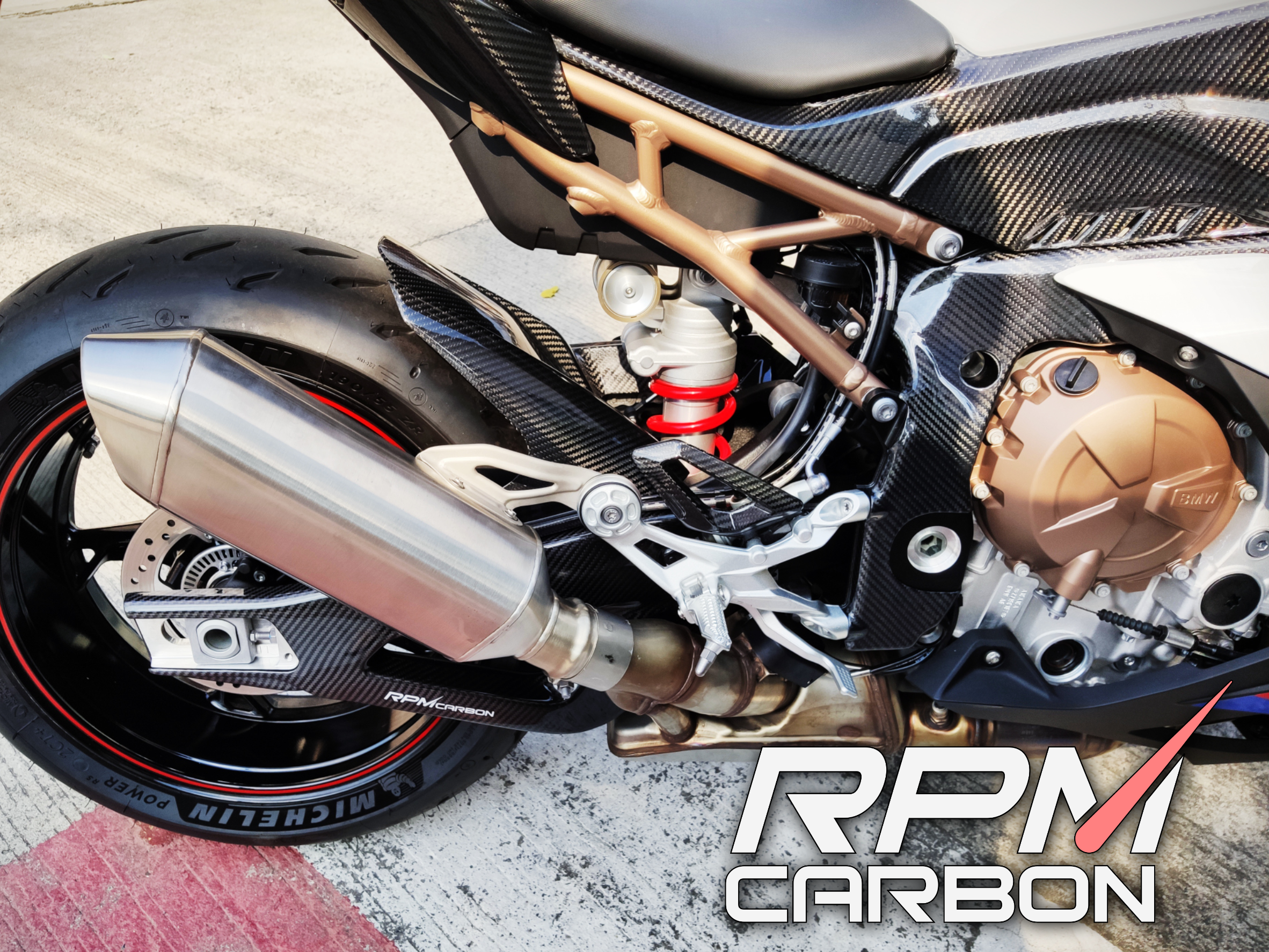 BMW S1000RR S1000R Carbon Fiber Rear Fender / Chain Guard