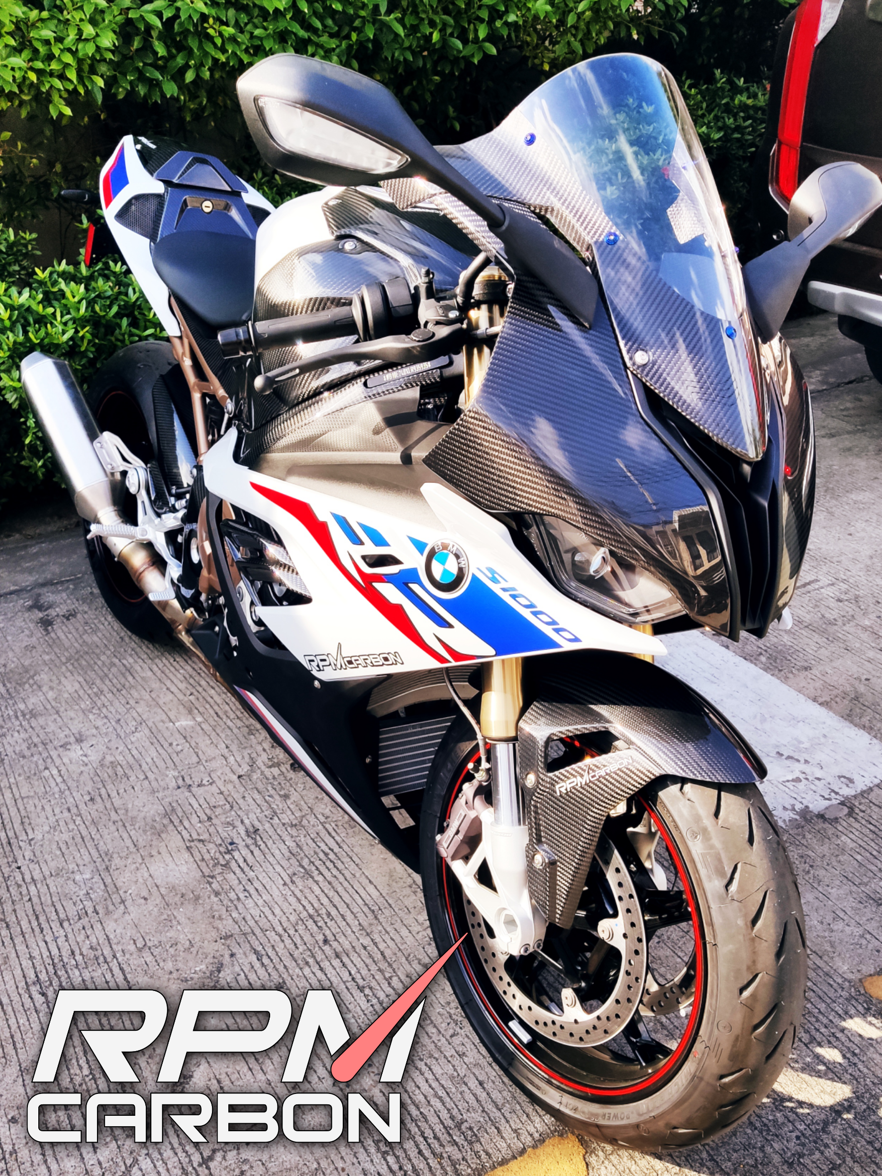 BMW S1000RR Windshield Carbon - Clear Glass (See Description)