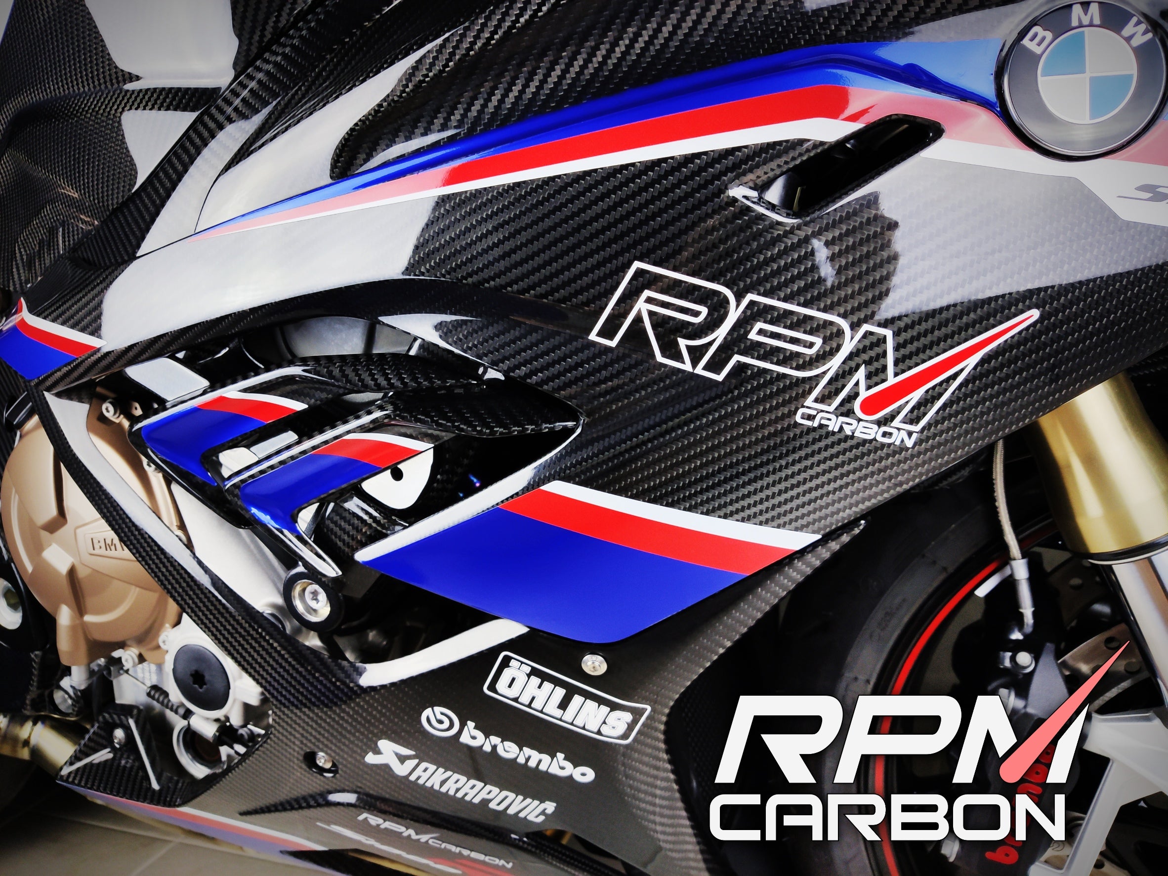 BMW S1000RR Carbon Fiber Side Fairings Cowls