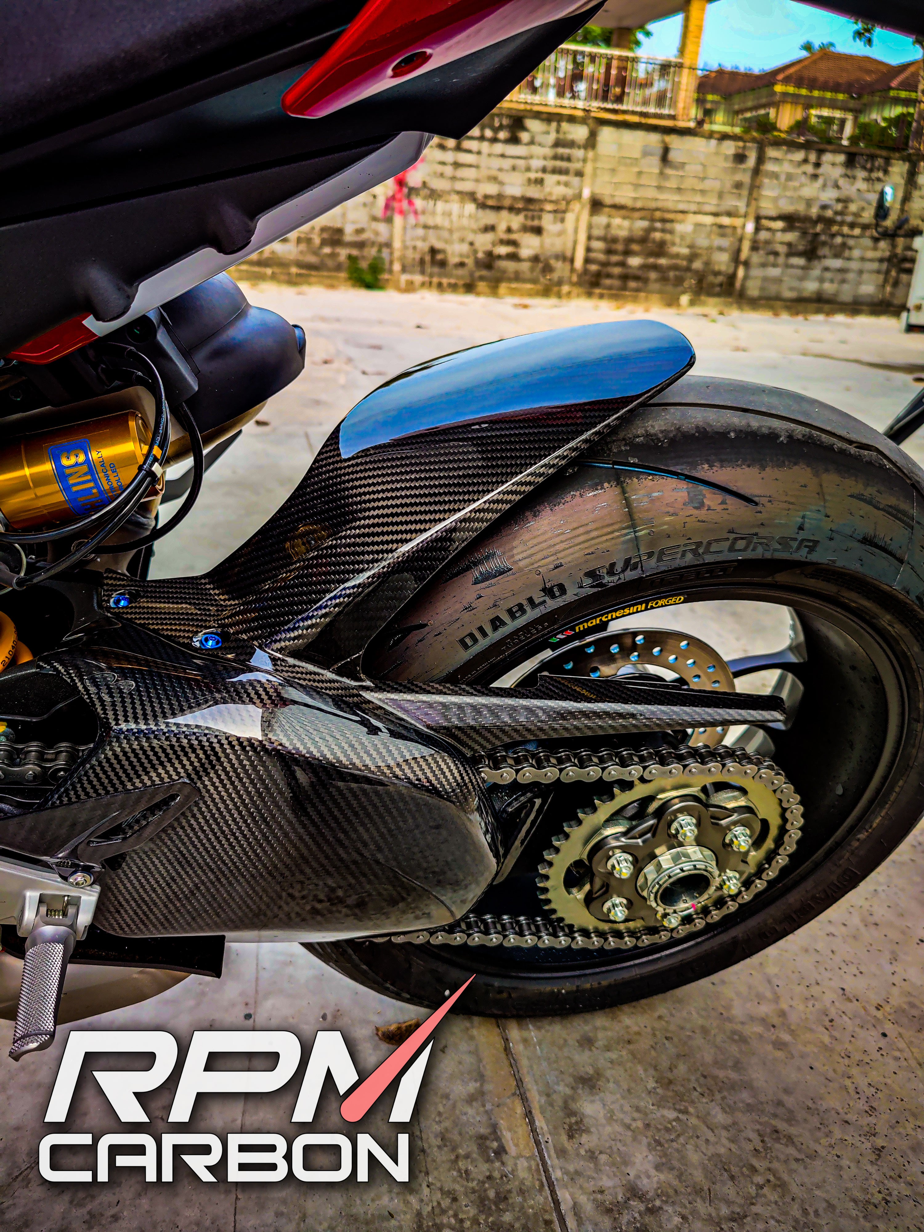 Ducati Panigale V4 Carbon Fiber Swingarm Cover Protector