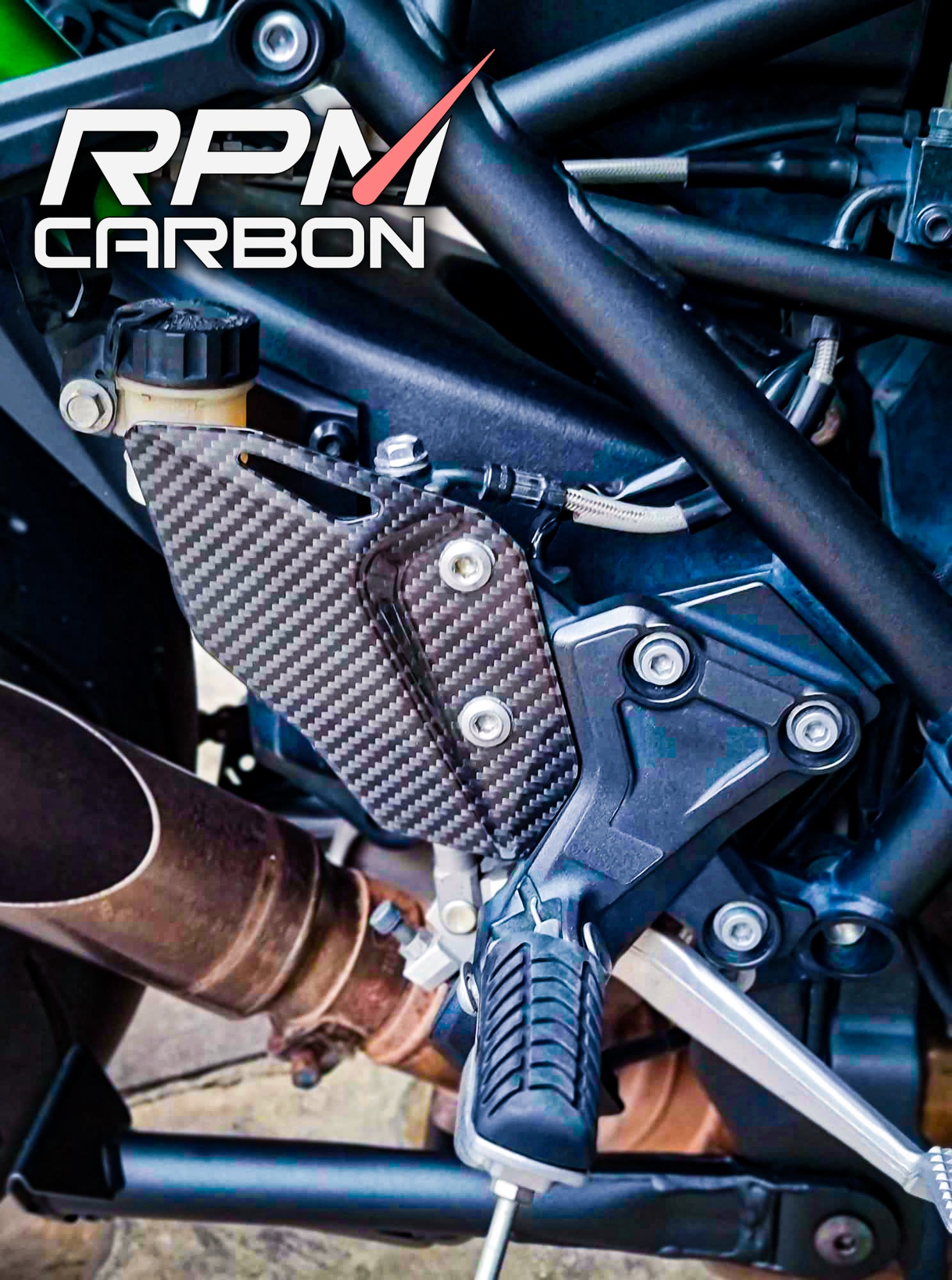 Kawasaki H2 SX Carbon Fiber Heel Guards