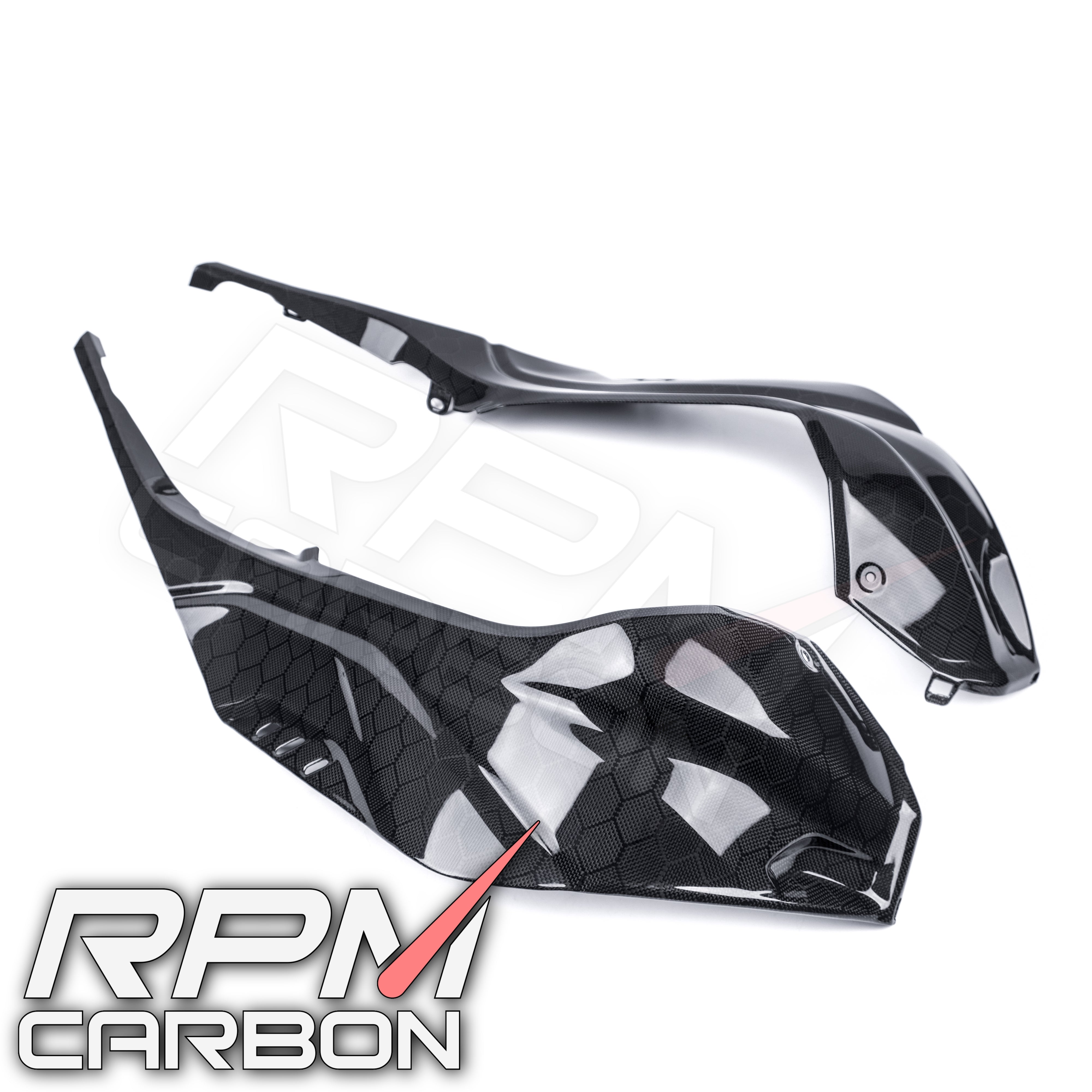BMW S1000RR S1000R Carbon Fiber Tank Side Panels (Fully Enclosed)