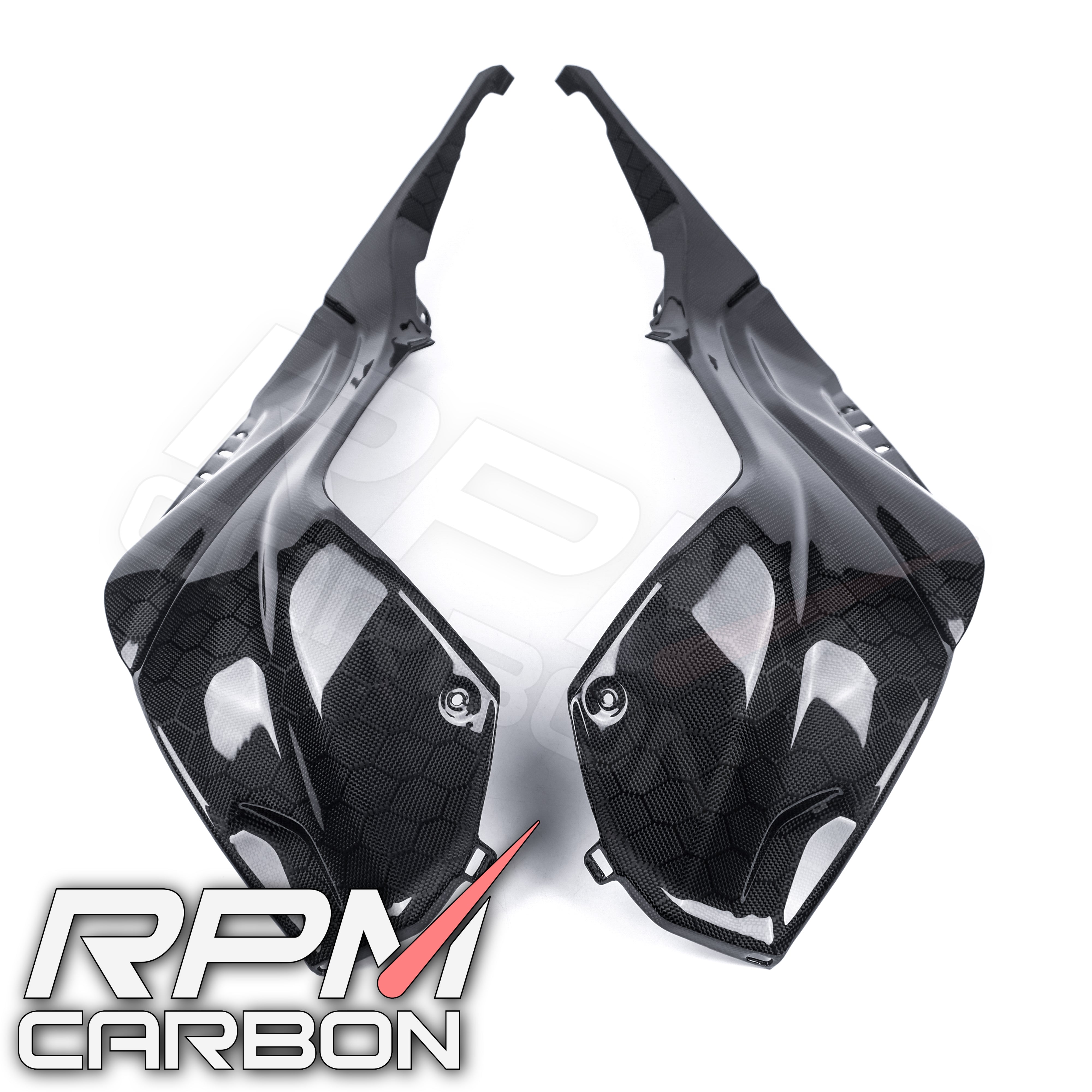 BMW S1000RR S1000R Carbon Fiber Tank Side Panels (Fully Enclosed)