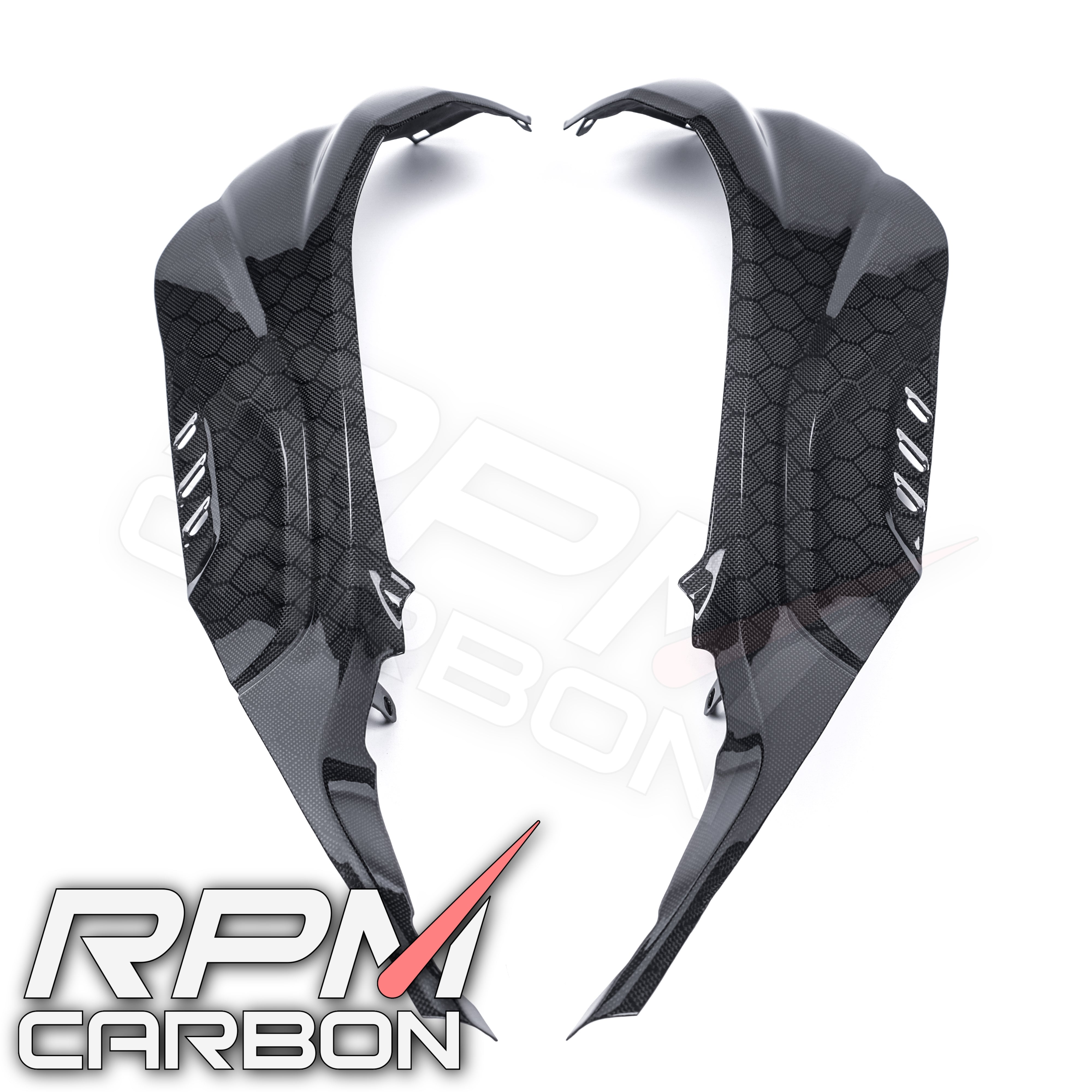 BMW S1000RR S1000R Carbon Fiber Tank Side Panels (Fully Enclosed)