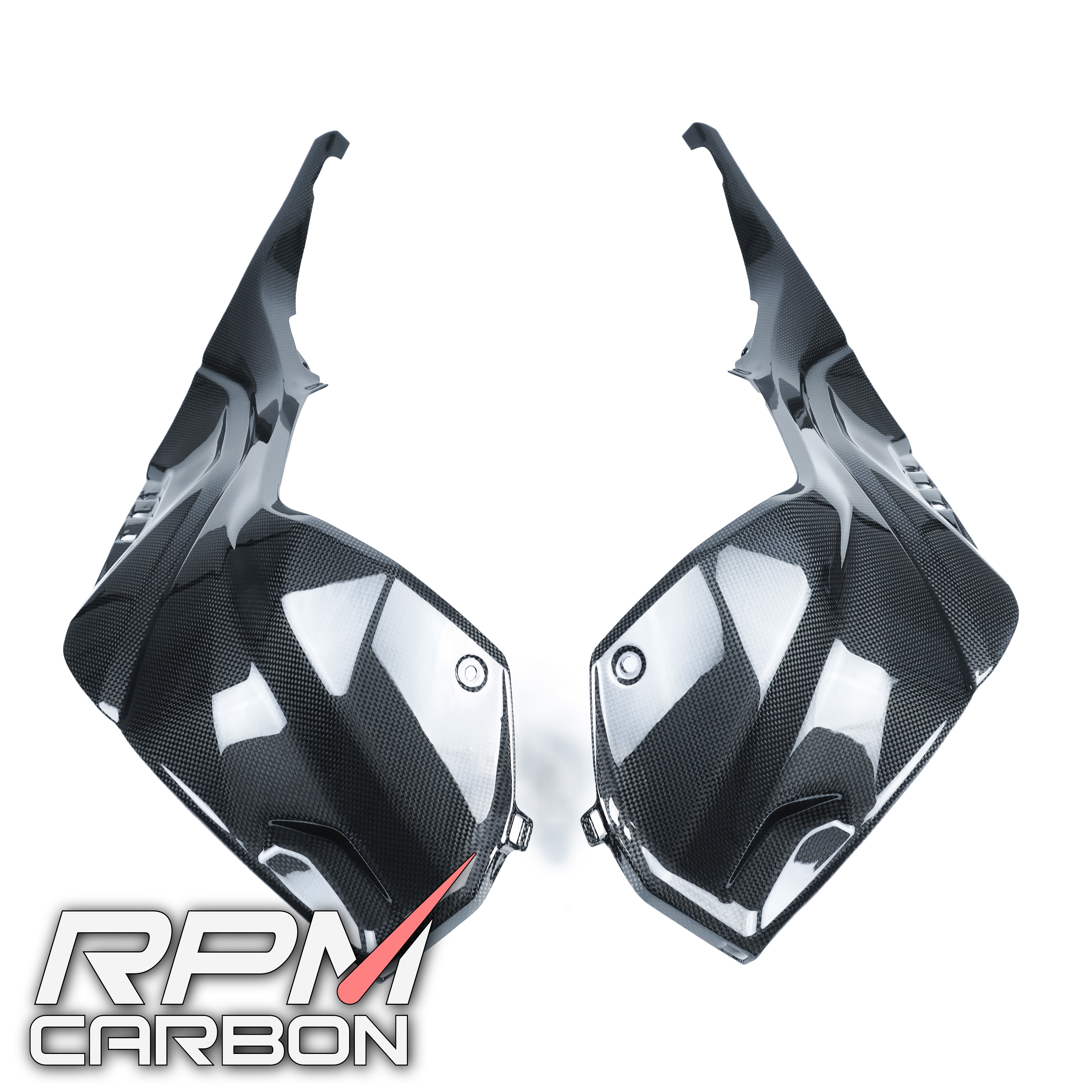 BMW S1000RR S1000R Carbon Fiber Tank Side Panels (Fully Enclosed)