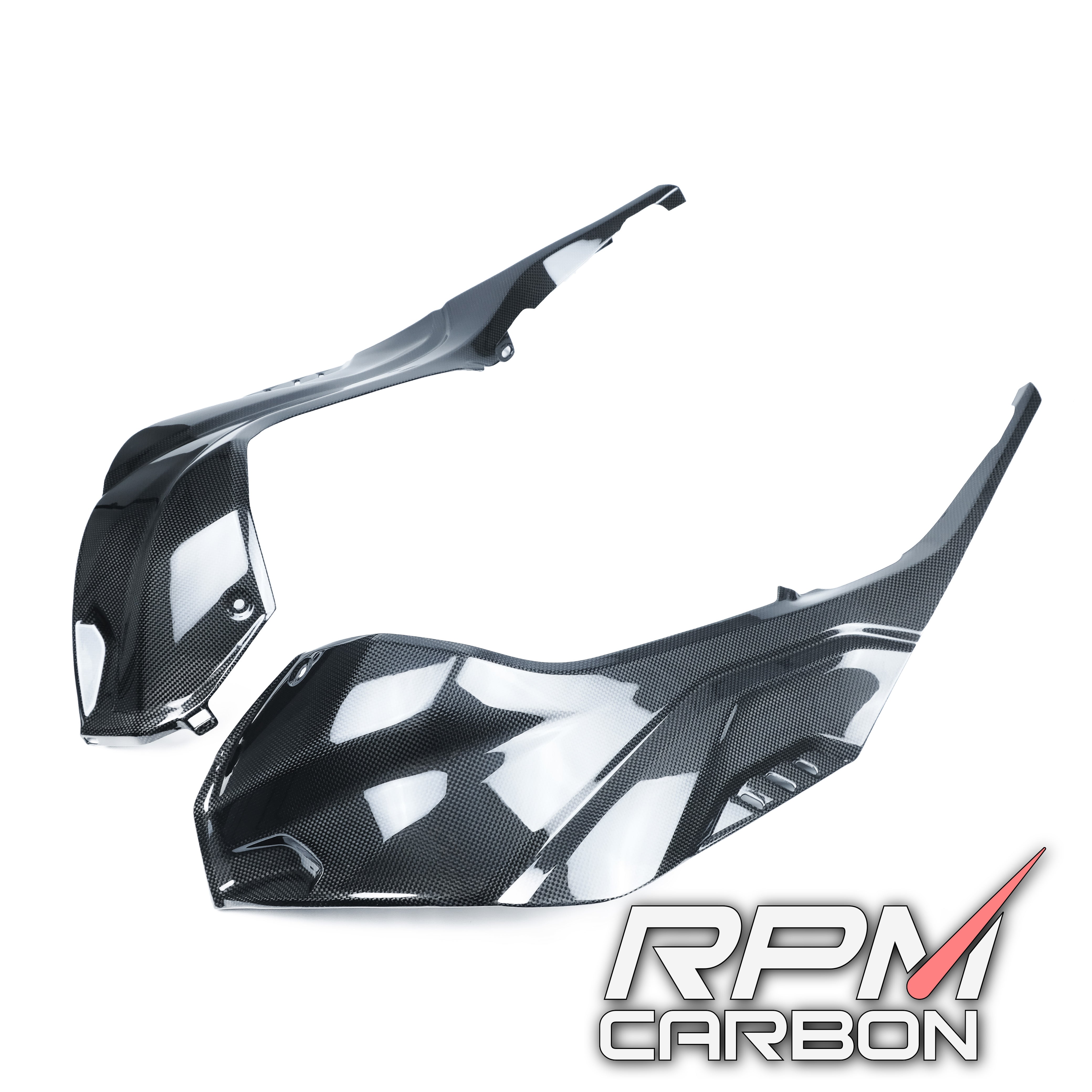 BMW S1000RR S1000R Carbon Fiber Tank Side Panels (Fully Enclosed)