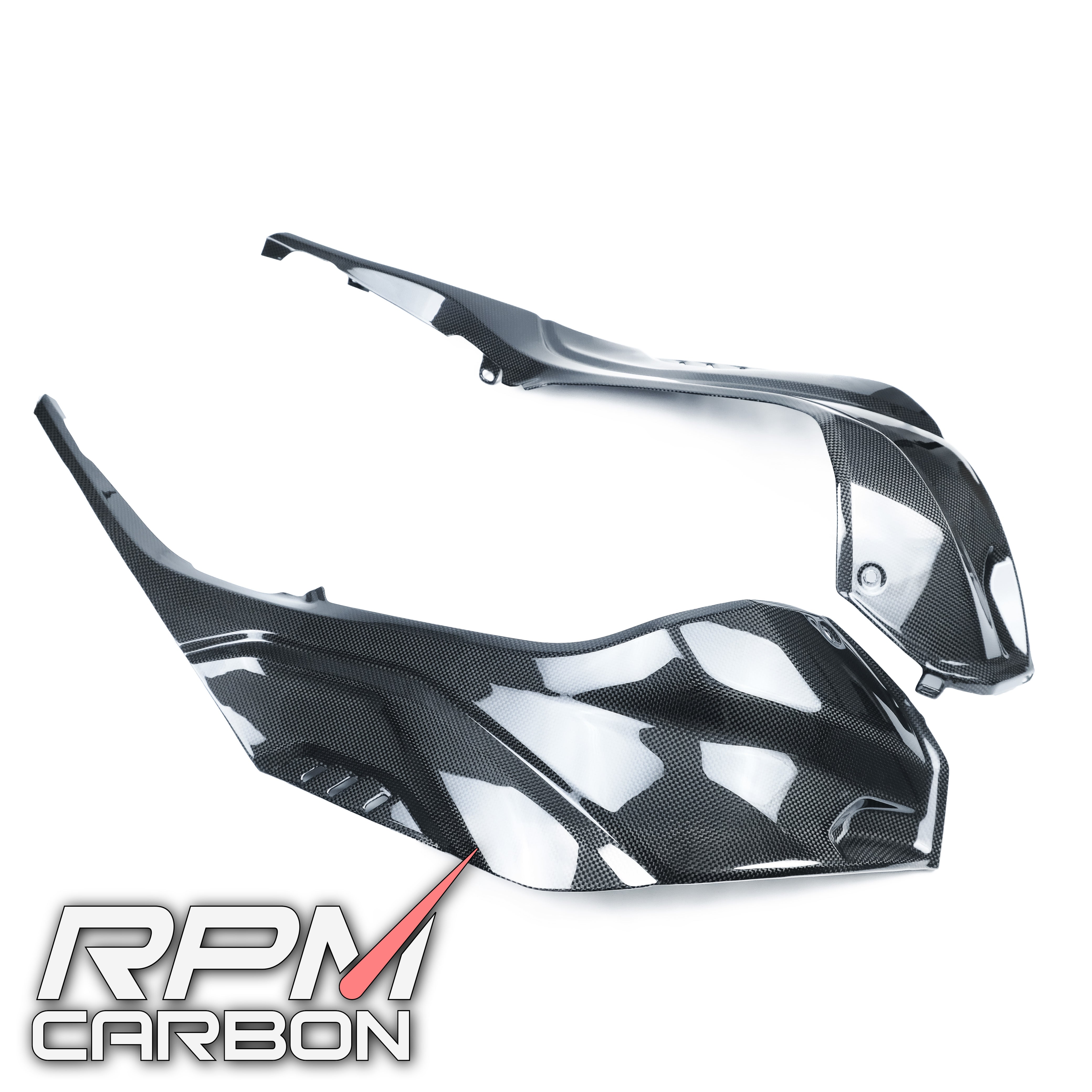 BMW S1000RR S1000R Carbon Fiber Tank Side Panels (Fully Enclosed)