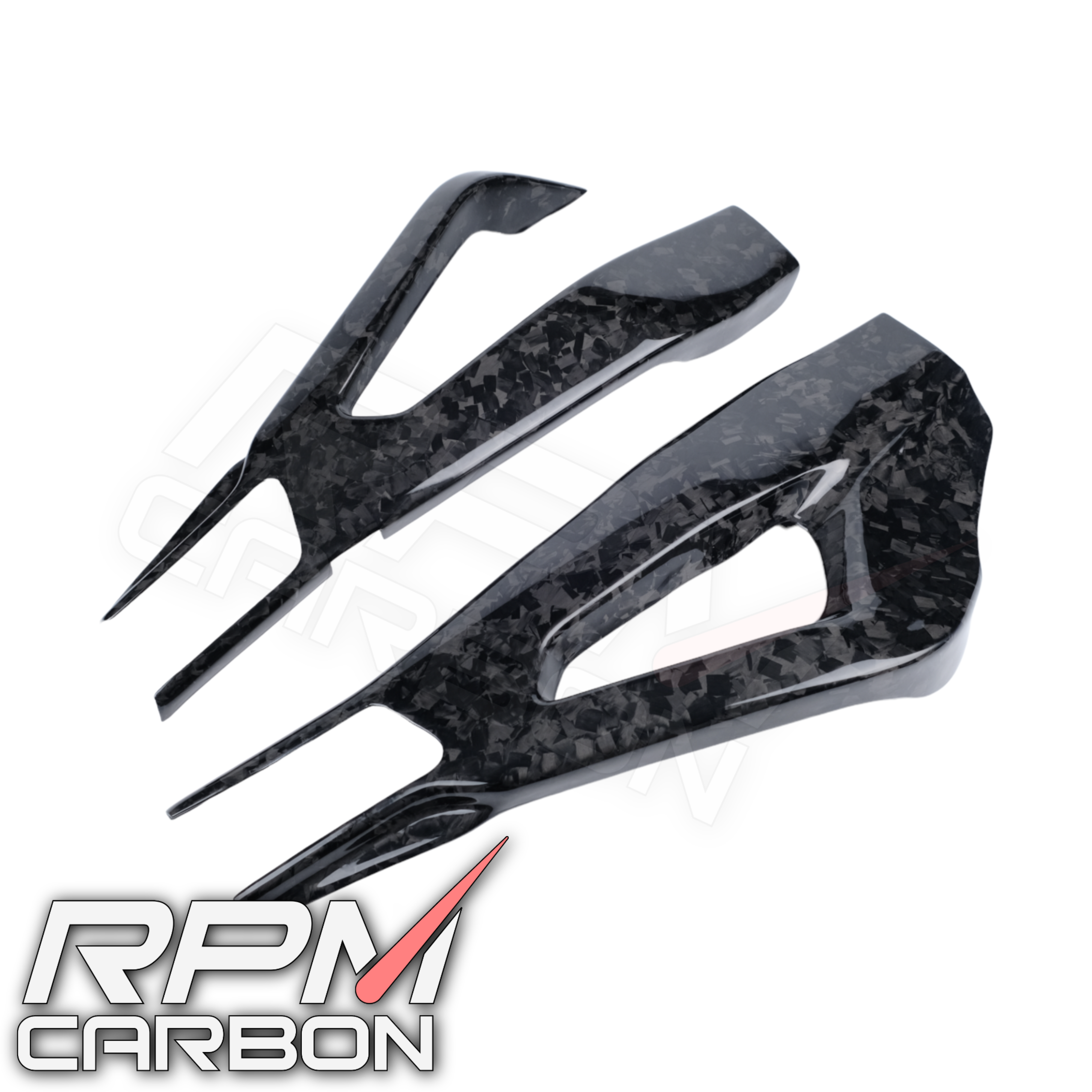 BMW S1000RR Carbon Fiber Swingarm Covers Protectors Style A