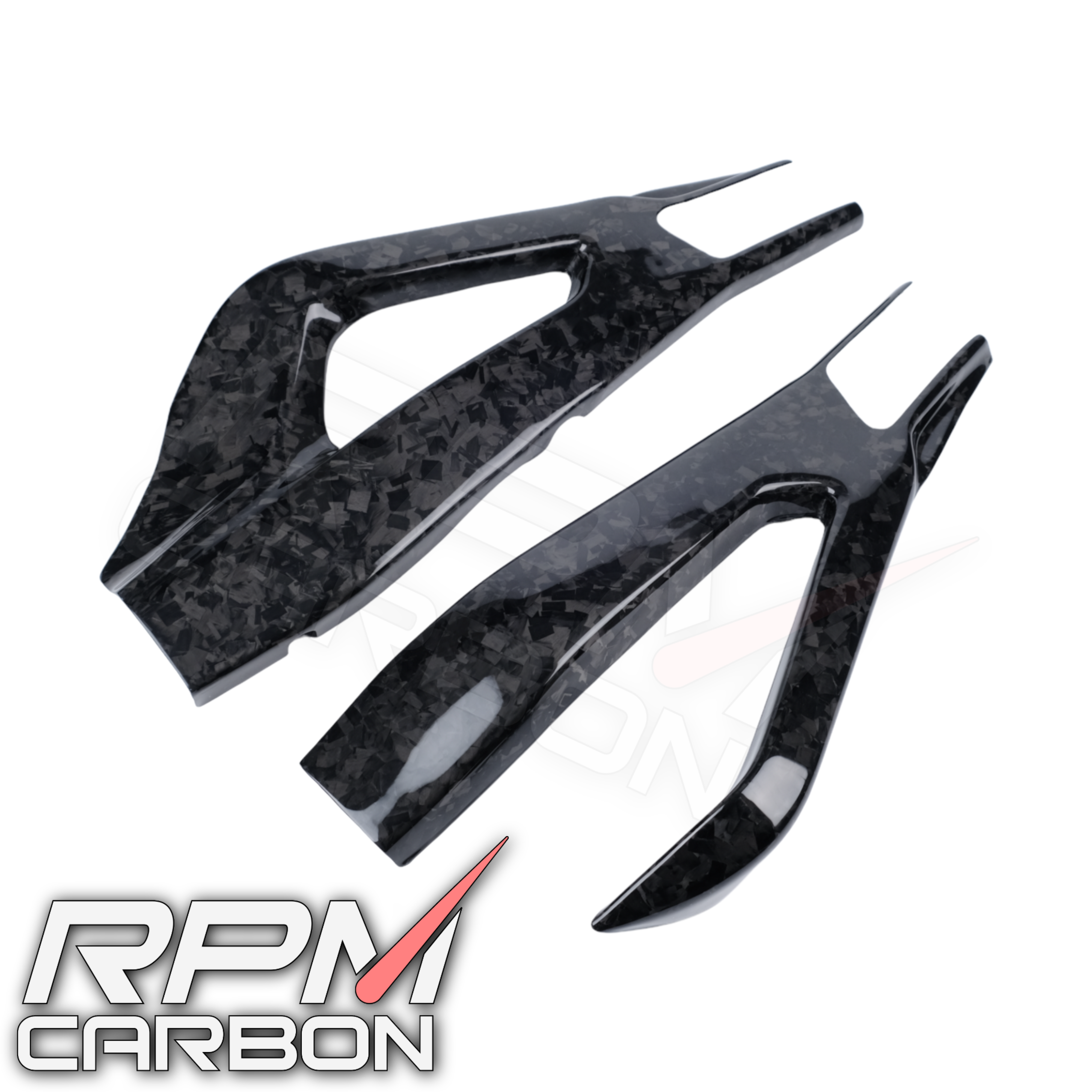 BMW S1000RR Carbon Fiber Swingarm Covers Protectors Style A