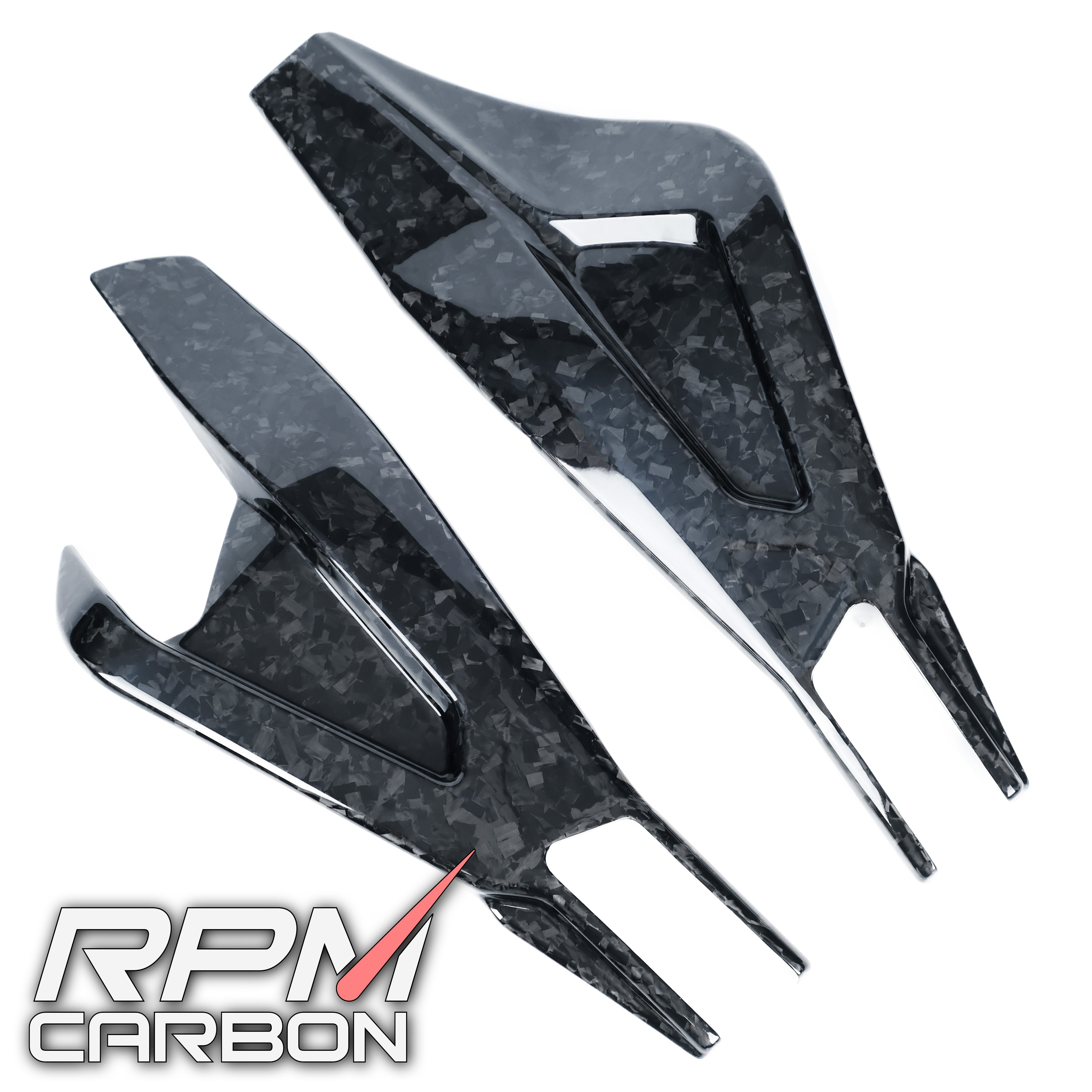 BMW S1000RR S1000R Carbon Fiber Swingarm Covers Protectors Style B WSBK