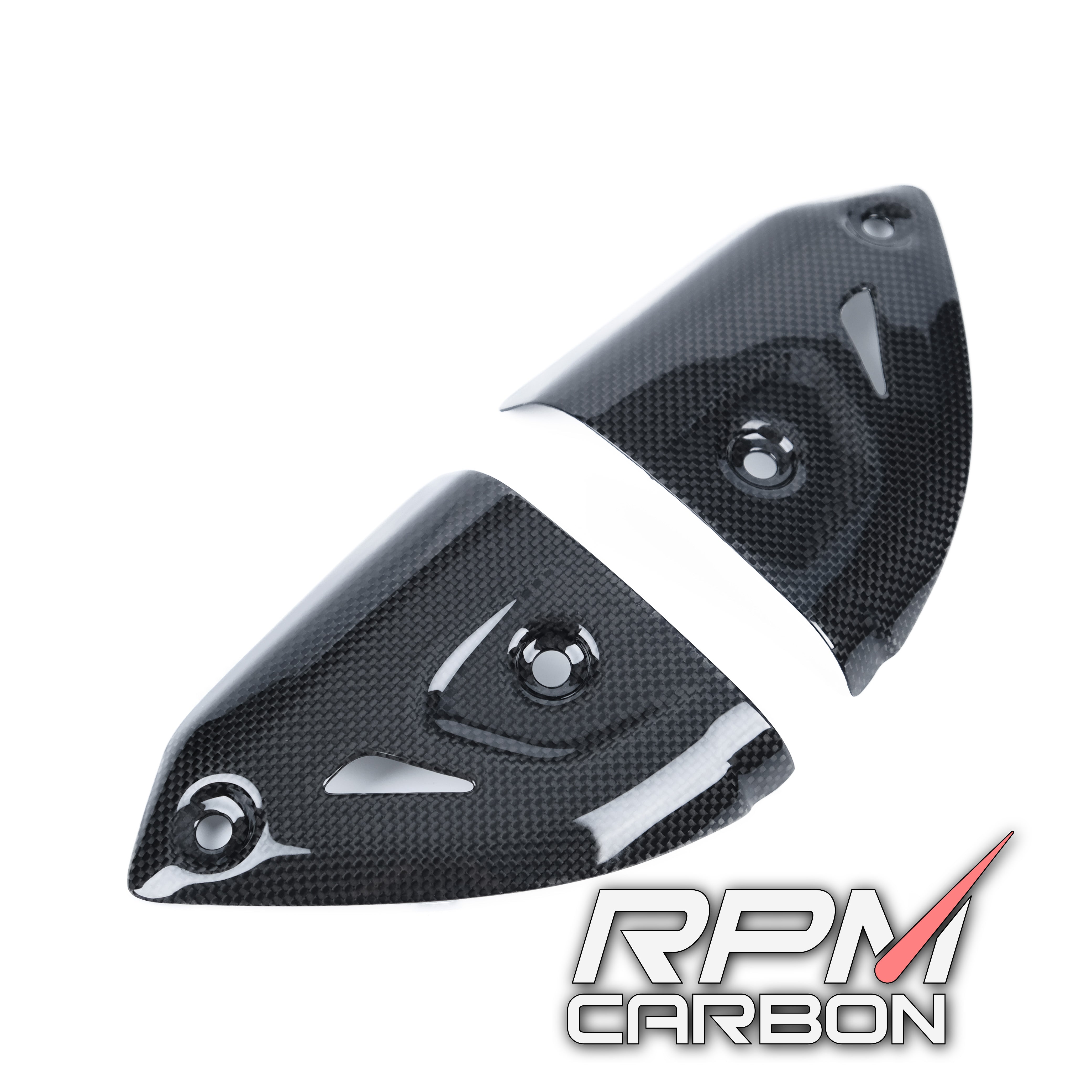 Ducati Panigale 899 1199 1299 959 V2 Carbon Fiber Exhaust Side Covers Termignoni